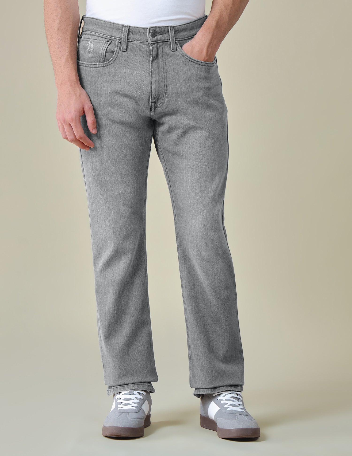 Connor Bootcut Fit Grey Jeans Mid Grey - U.S. Polo Assn. India | Large