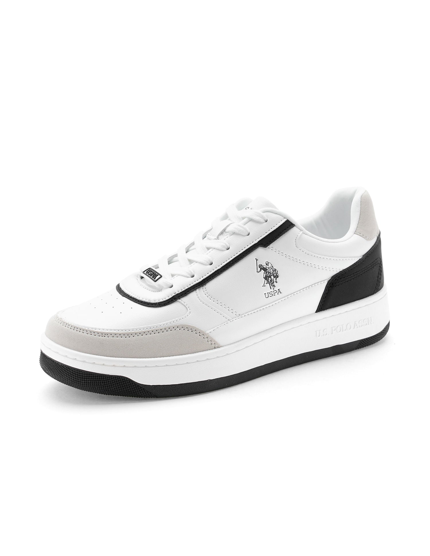 Men Trenno White Retro Court Sneakers White - U.S. POLO ASSN. | Large