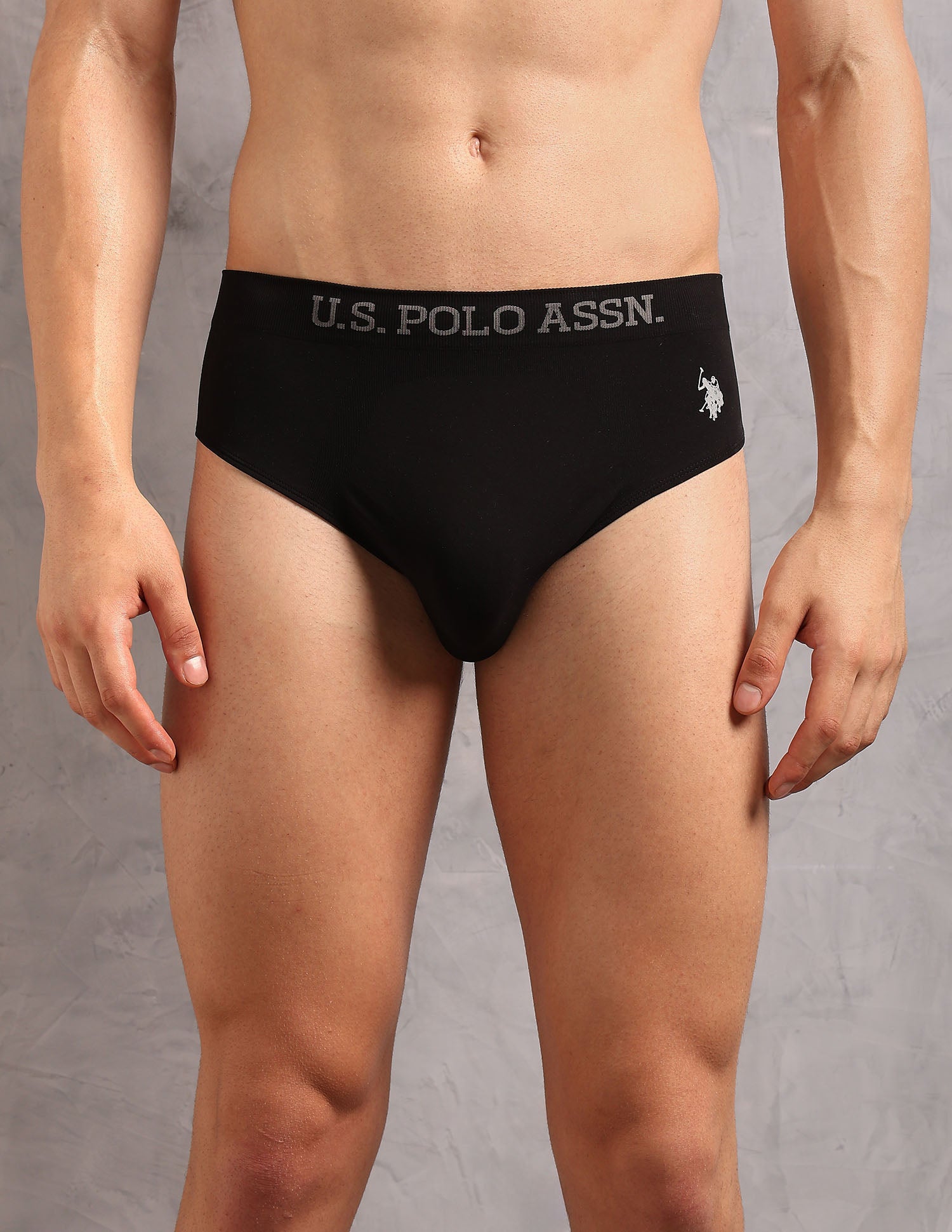 Ultra Stretch Breathable AB003 Briefs - Pack of 1 Black - U.S. Polo Assn. India | Large