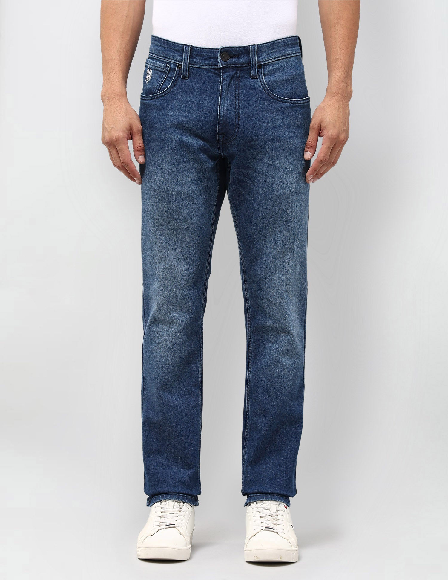 Brandon Slim Tapered Fit Blue Jeans Indigo - U.S. POLO ASSN. | Large