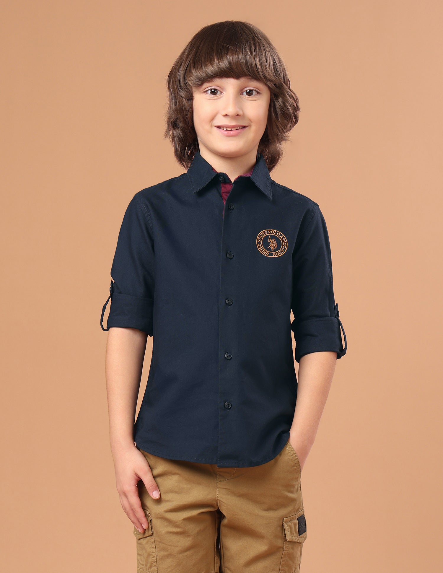 Solid Twill Shirt Navy - U.S. Polo Assn. India | Large