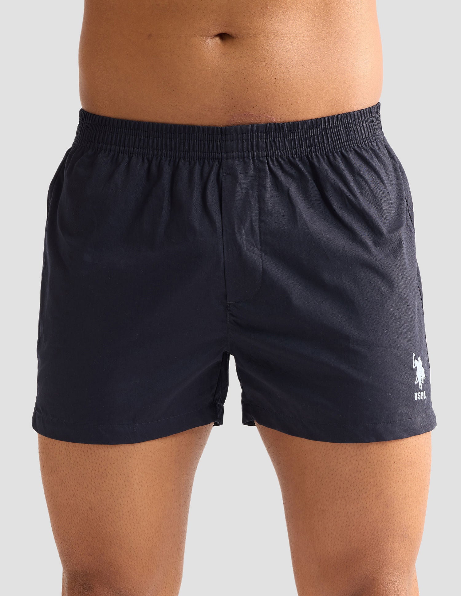 Pure Cotton OEX04 Boxer Shorts - Pack Of 1 Navy - U.S. POLO ASSN. | Large