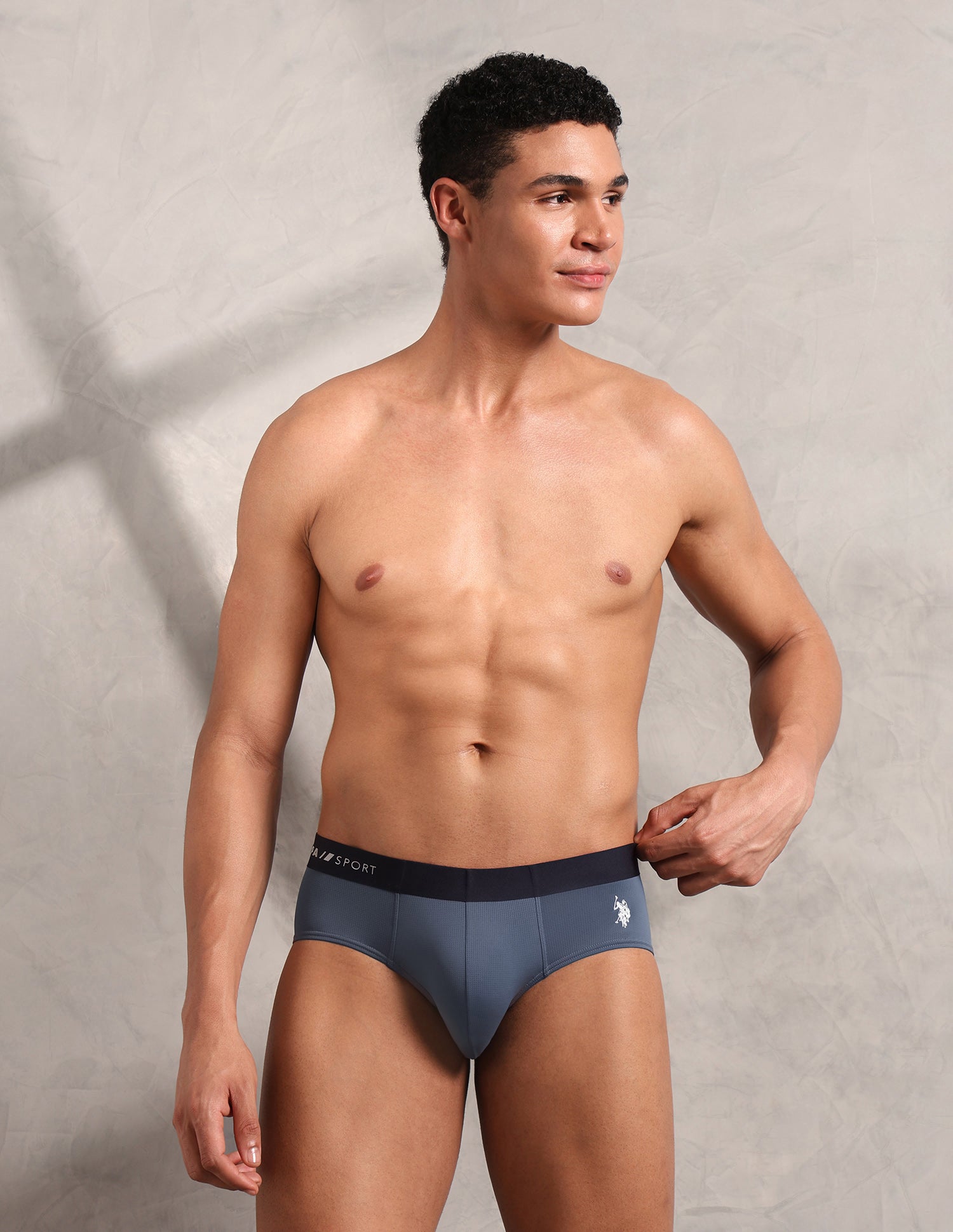 Seamless Sports RB003 Mesh Brief Vintage Indigo - U.S. Polo Assn. India | Large