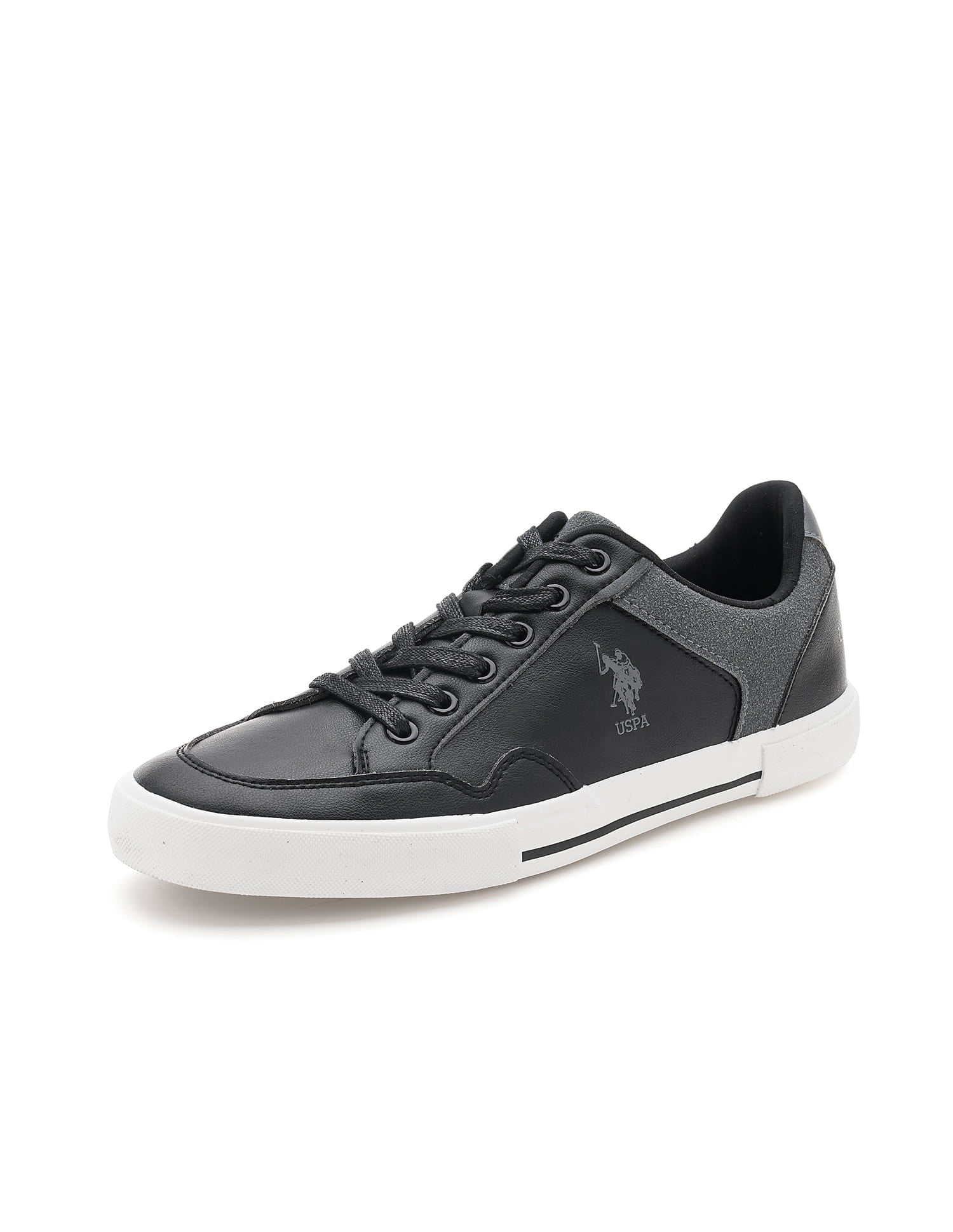 Men Hampton 4.0 Colourblocked Sneakers Black - U.S. Polo Assn. India | Large