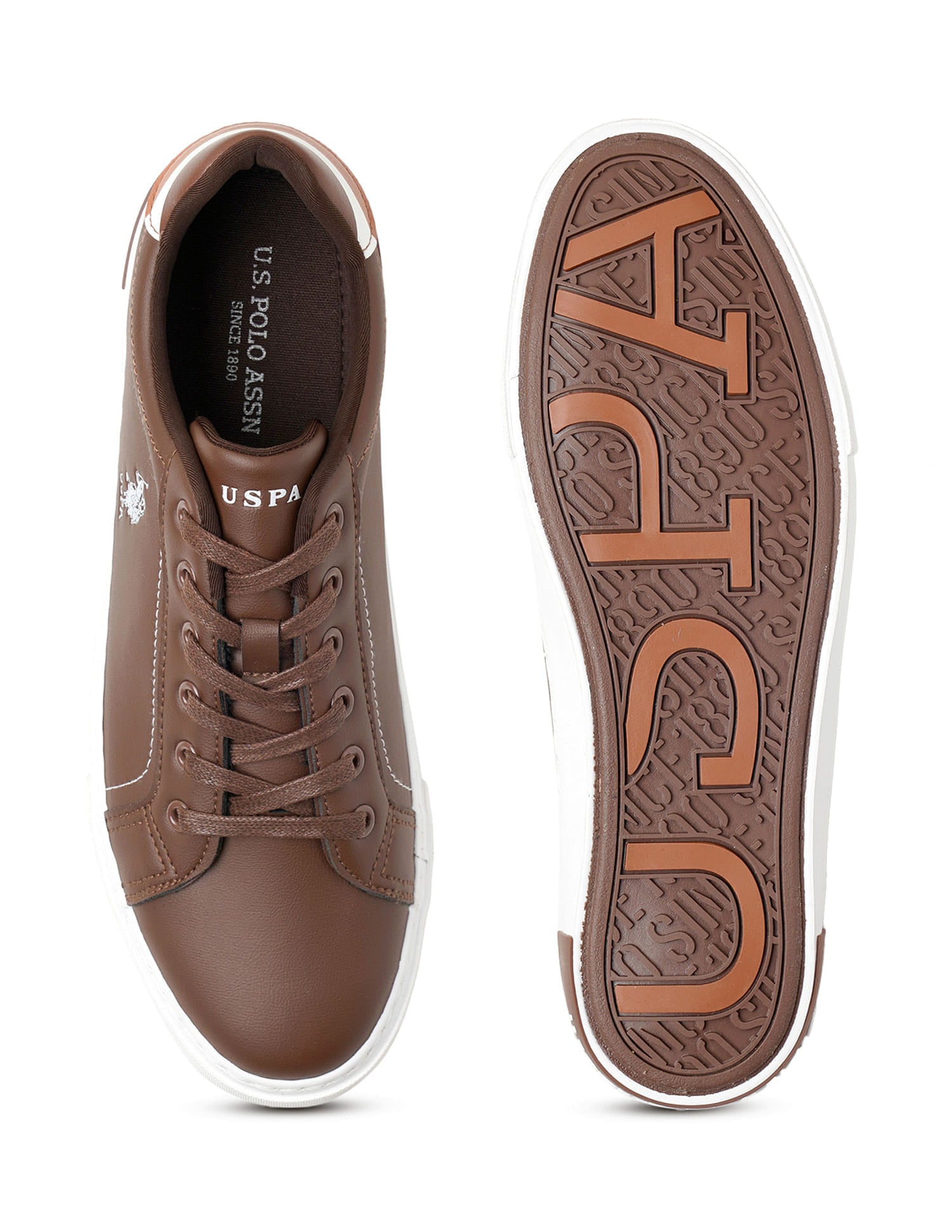 Men Solid Rojas 5.0 Sneakers Brown - U.S. Polo Assn. India | Large