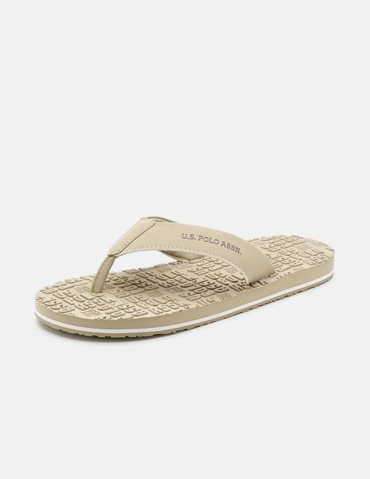 Men Rodri Brand Printed Flip Flops Beige - U.S. POLO ASSN. | Large