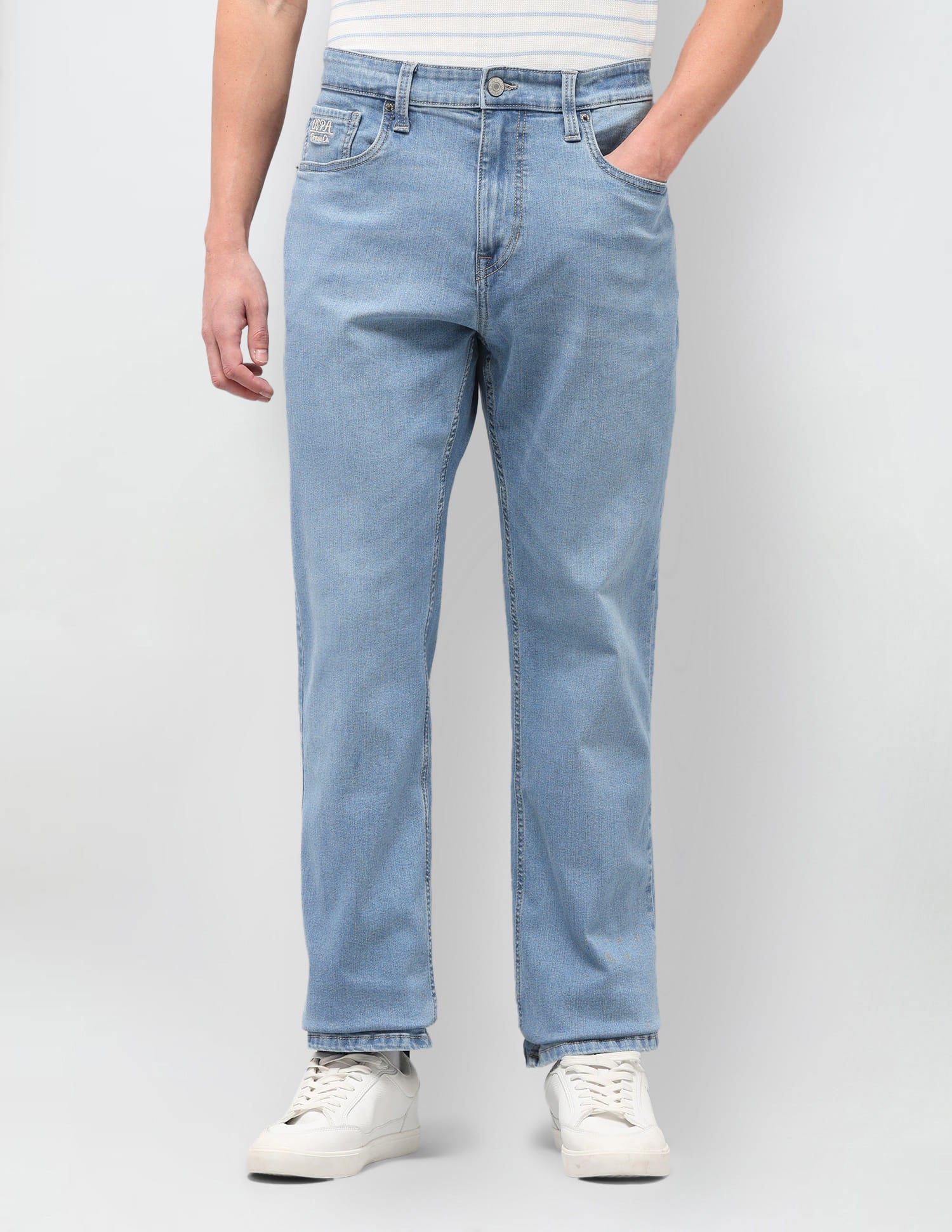 Solid Bootcut Jeans Blue - U.S. Polo Assn. India | Large