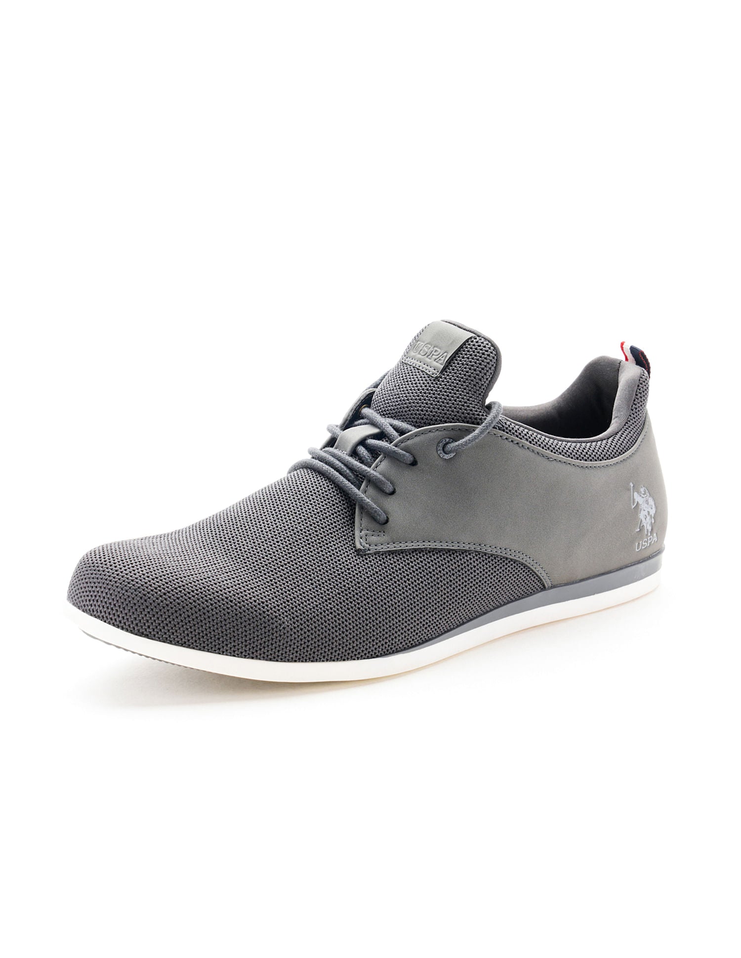Men Warren 2.0 Grey Work Casuals Lace Up Shoes Grey - U.S. Polo Assn. India | Large