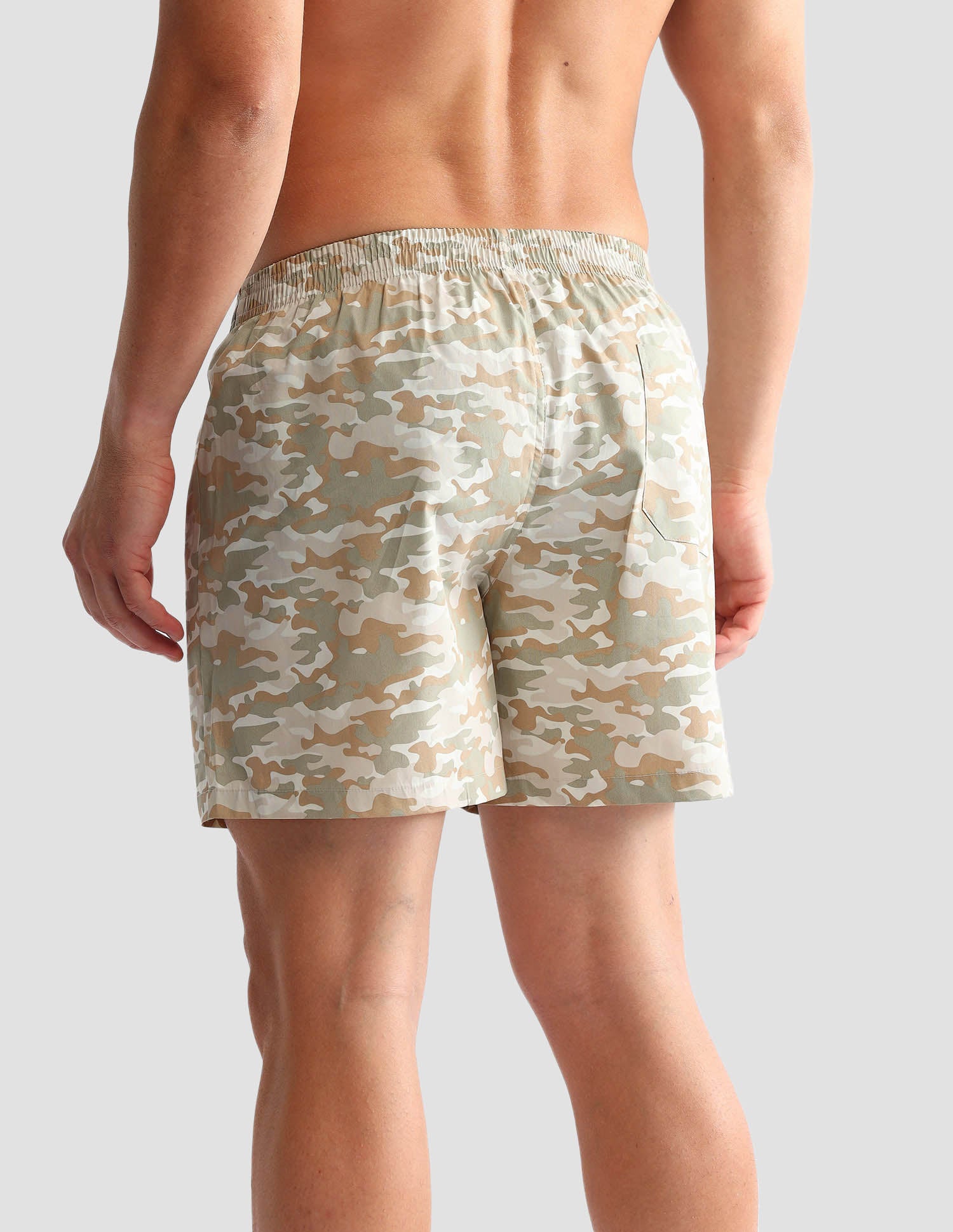 Camouflage Printed Cotton OEX10 Boxers - Pack Of 2 Beige Camo and Beige - U.S. POLO ASSN. | Large