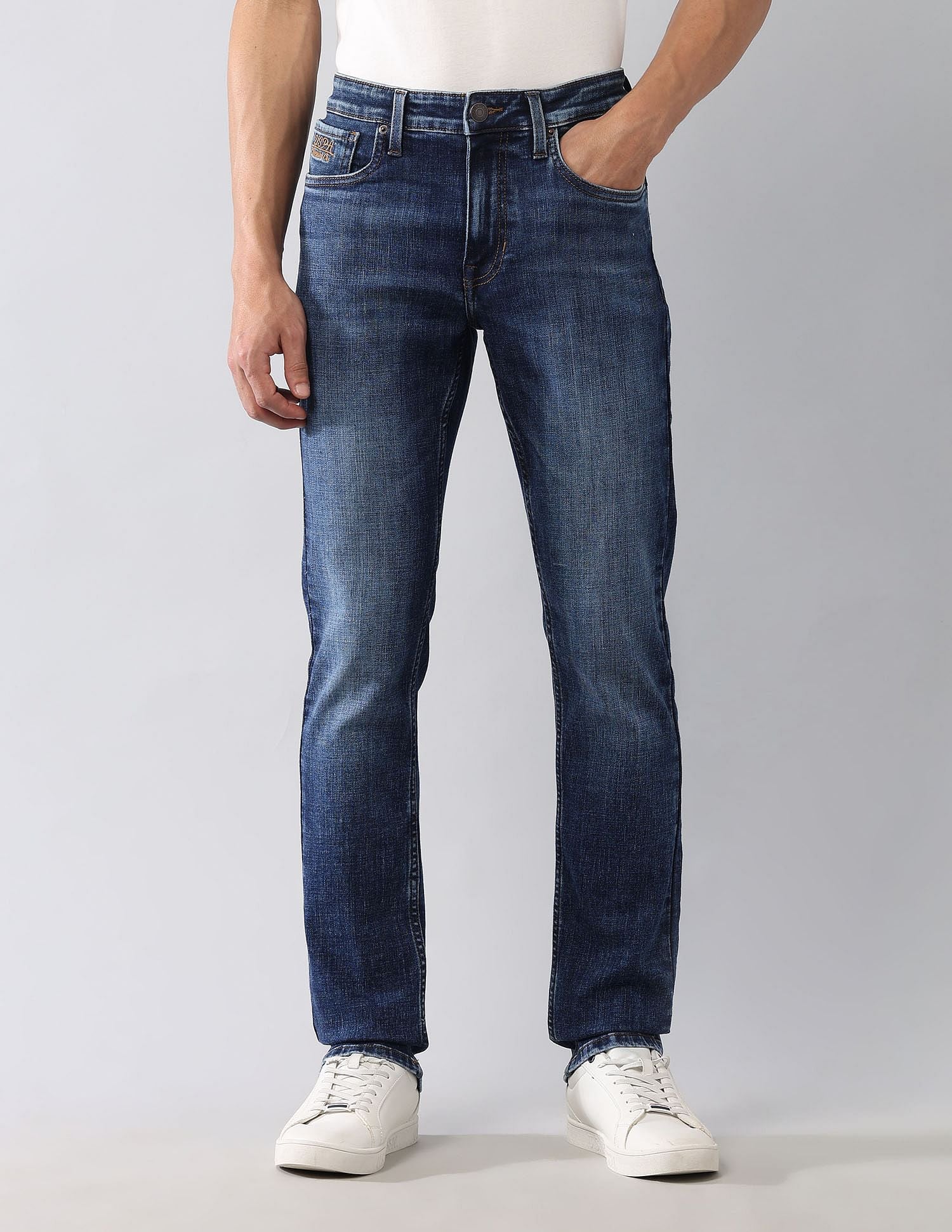 Regallo Skinny Fit Blue Jeans Blue - U.S. Polo Assn. India | Large