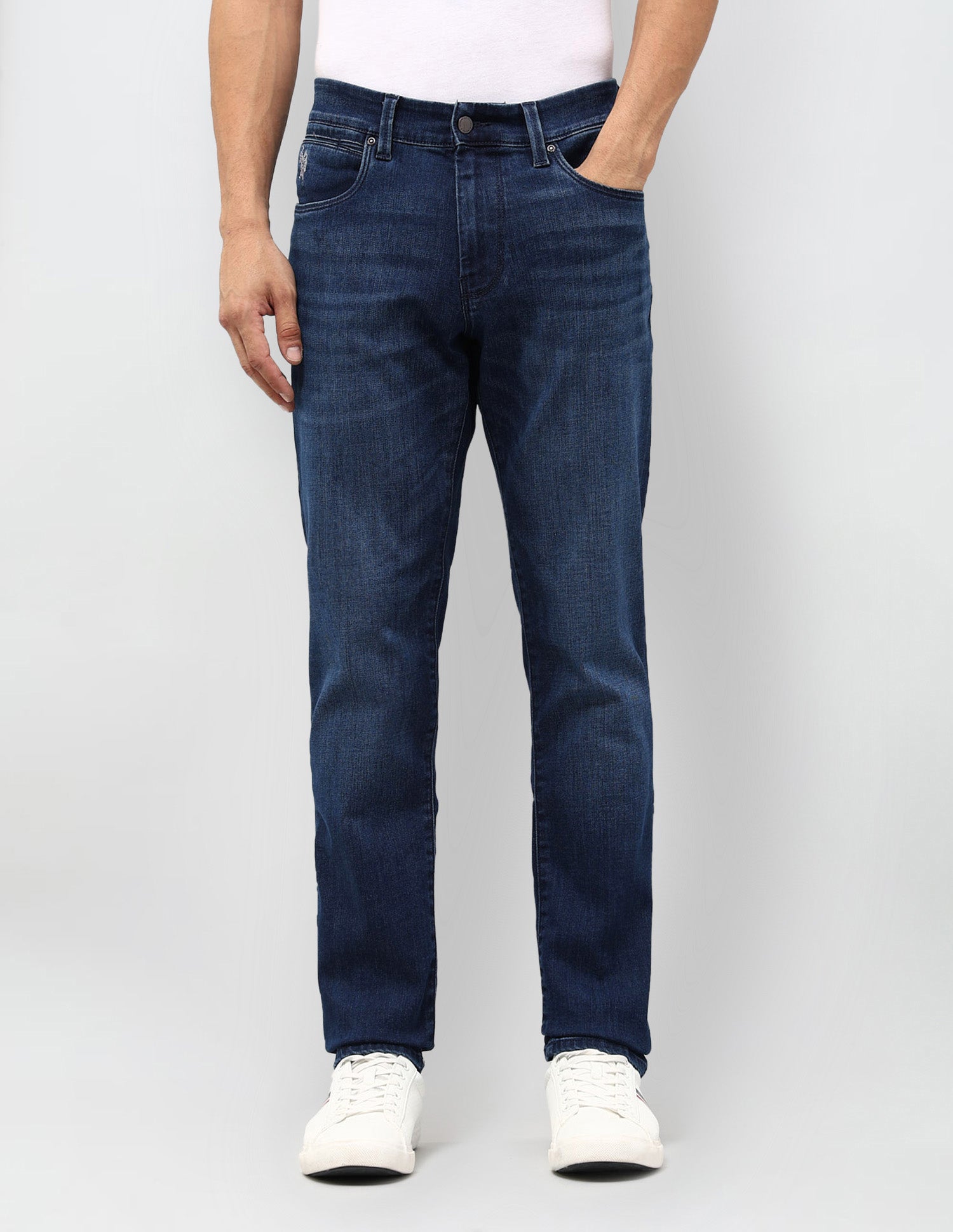 Brandon Slim Tapered Fit Blue Jeans Dark Blue - U.S. POLO ASSN. | Large