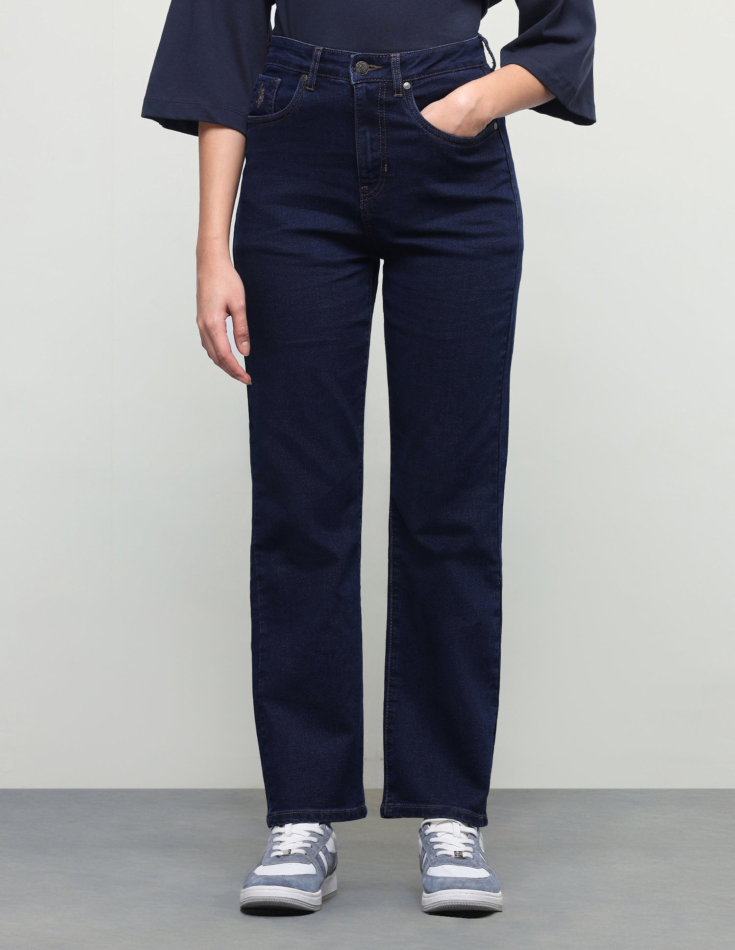 Straight Fit Blue Jeans Dark Blue - U.S. Polo Assn. India | Large