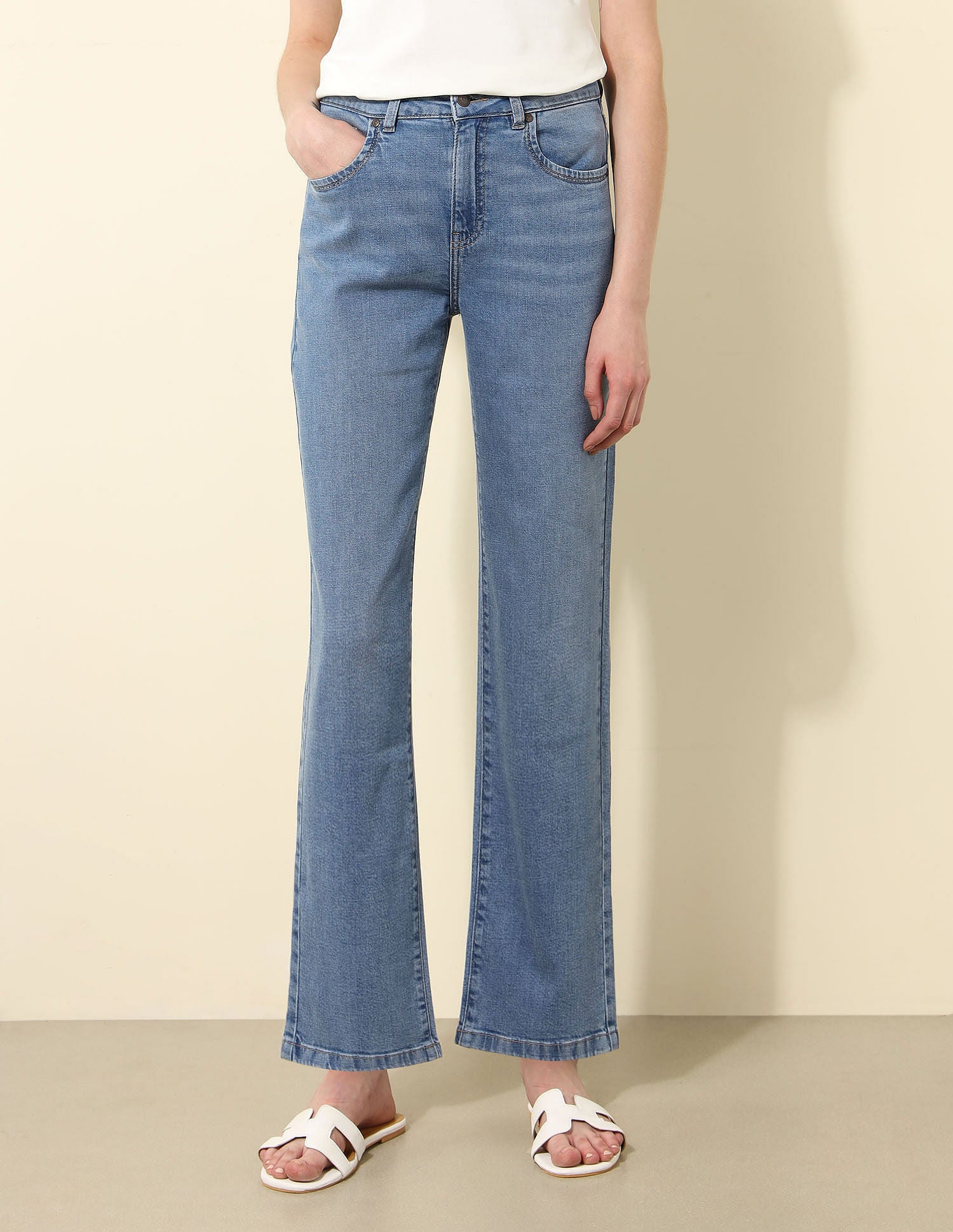 High Rise Straight Fit Jeans Blue - U.S. POLO ASSN. | Large