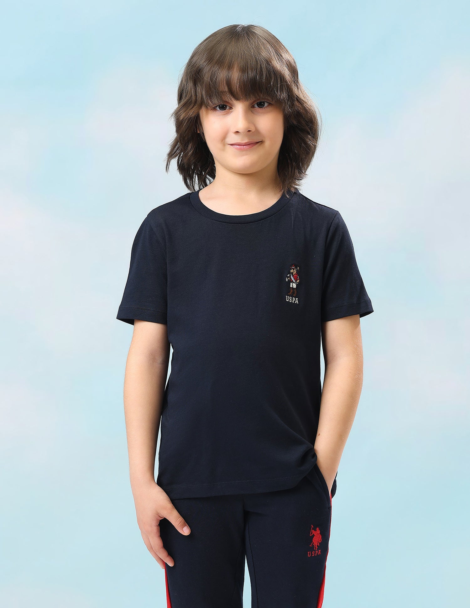 Solid Regular Fit T-Shirt Navy - U.S. Polo Assn. India | Large