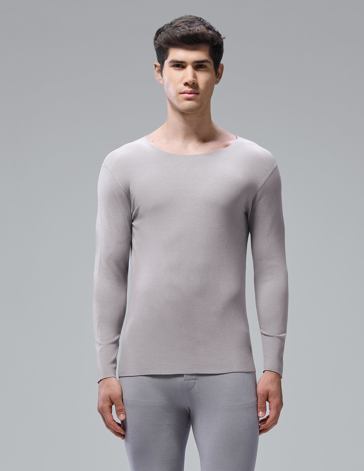 Comfort Fit Solid PH001 Thermal T-Shirt - Pack Of 1 Grey - U.S. Polo Assn. India | Large