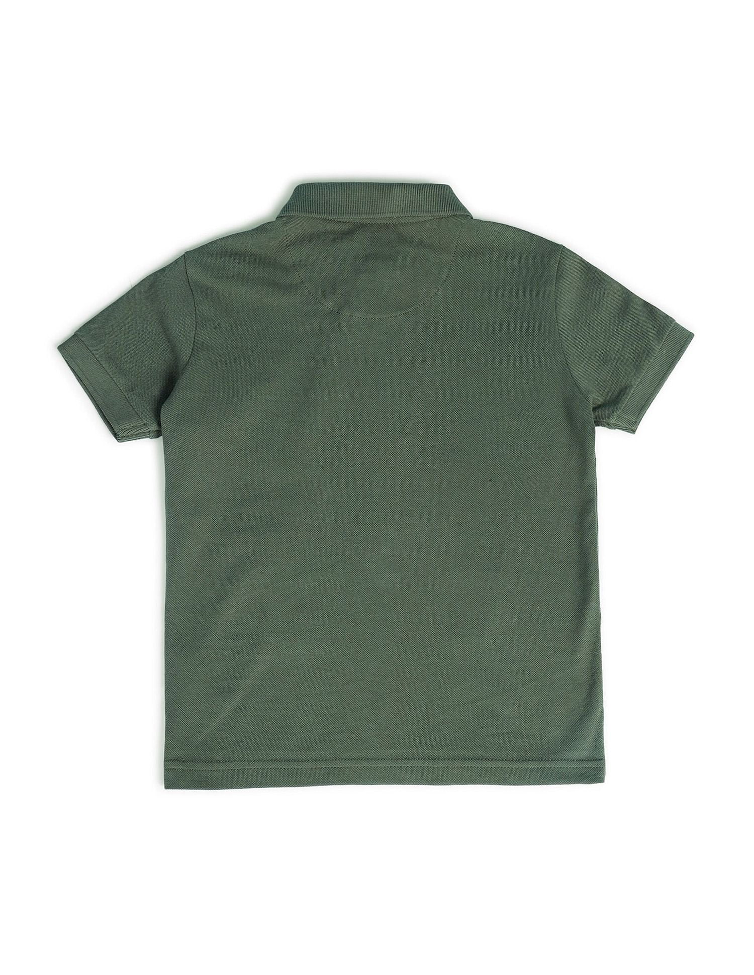 Boys Brand Printed Polo Shirt Olive - U.S. POLO ASSN. | Large