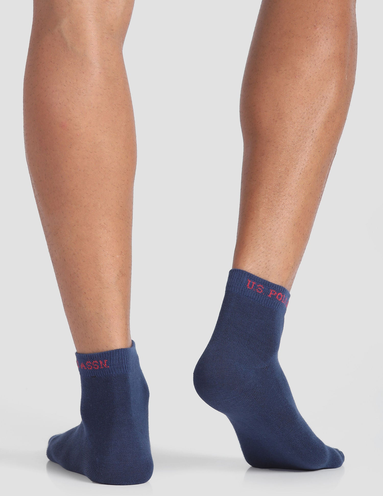 Ankle Length Stretch I646 Socks - Pack Of 3 Navy - U.S. POLO ASSN. | Large