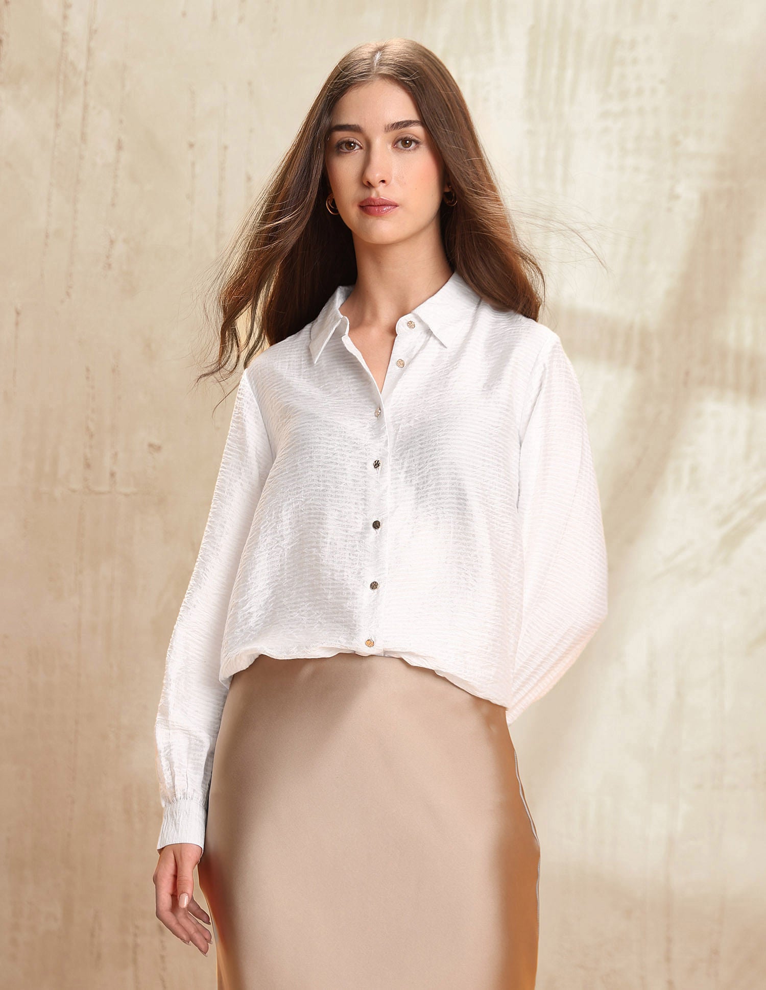 Relaxed Fit Textured Shirt White - U.S. POLO ASSN. | Large