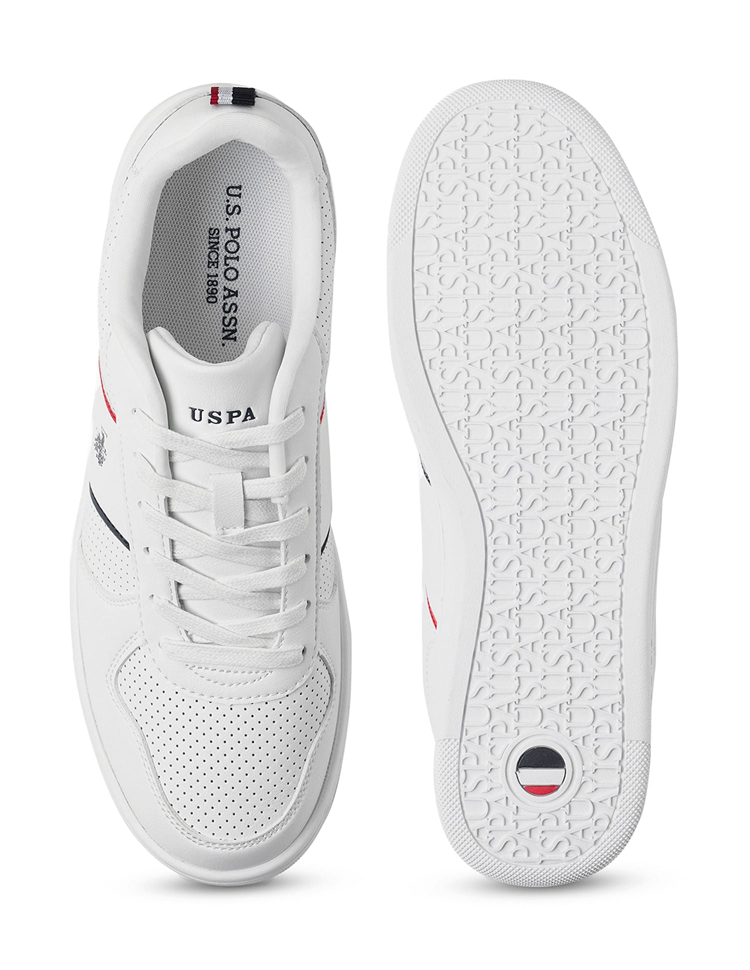 Men Regino Off White Retro Court Sneakers Off White - U.S. Polo Assn. India | Large