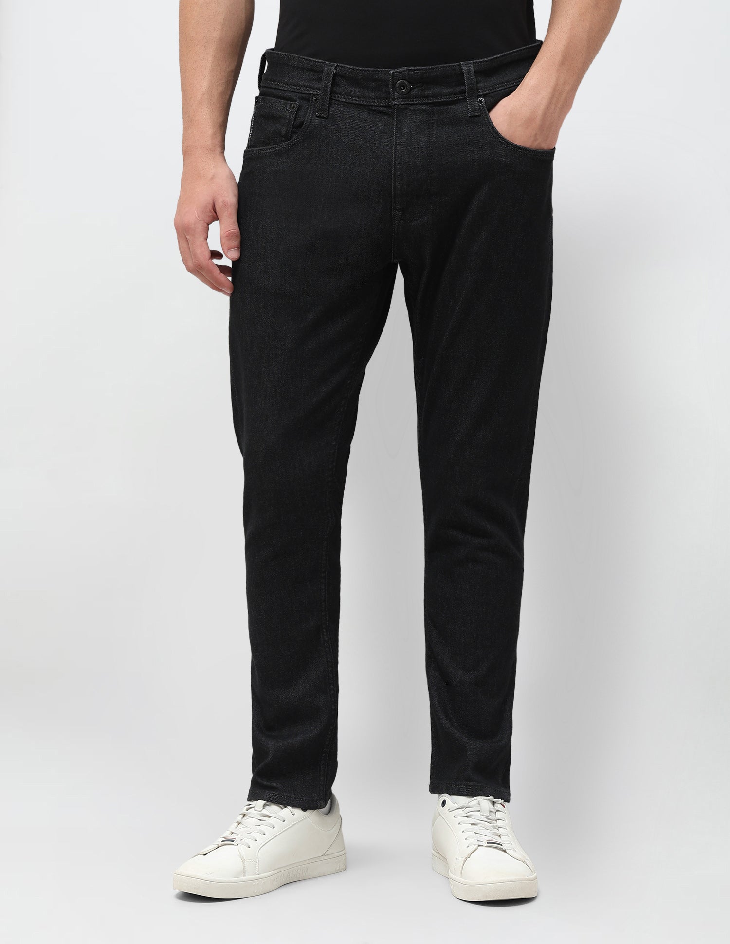Henry Tapered Cropped Fit Black Jeans Black - U.S. Polo Assn. India | Large