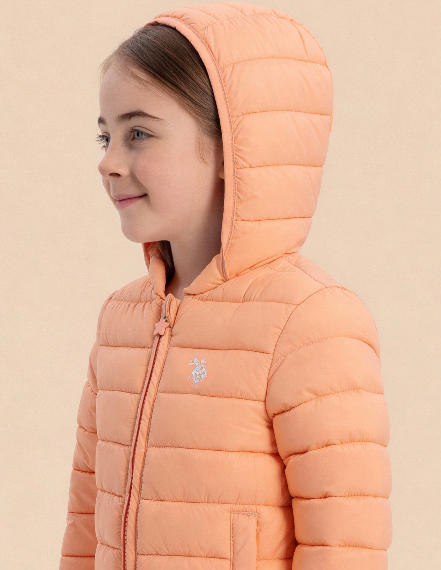 Girls Solid Packabale Jacket Rust - U.S. Polo Assn. India | Large