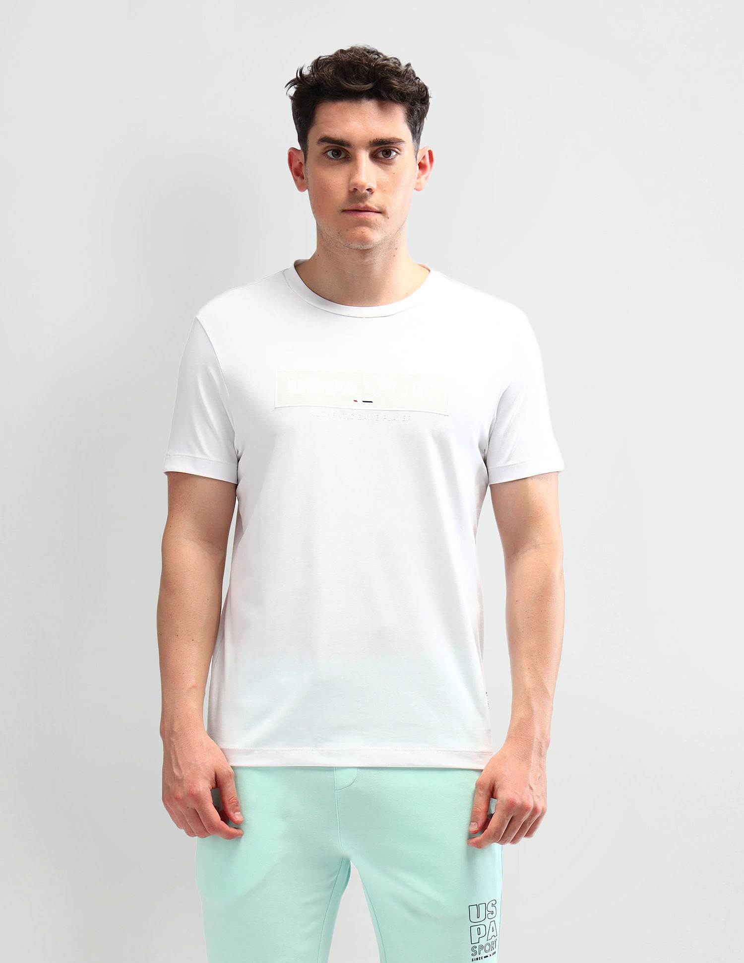 Slim Fit Solid T-Shirt White - U.S. Polo Assn. India | Large