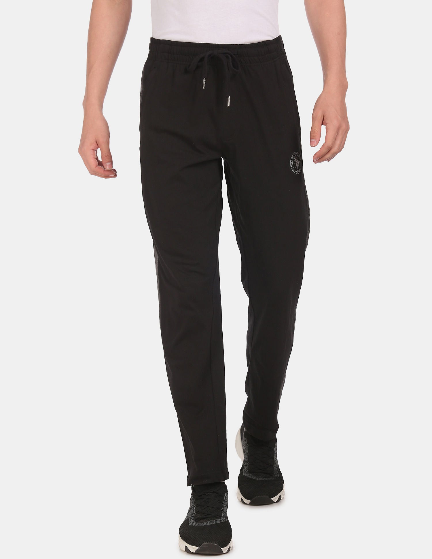 Comfort Fit Cotton Polyester I669 Lounge Track Pants - Pack Of 1 Black - U.S. POLO ASSN. | Large