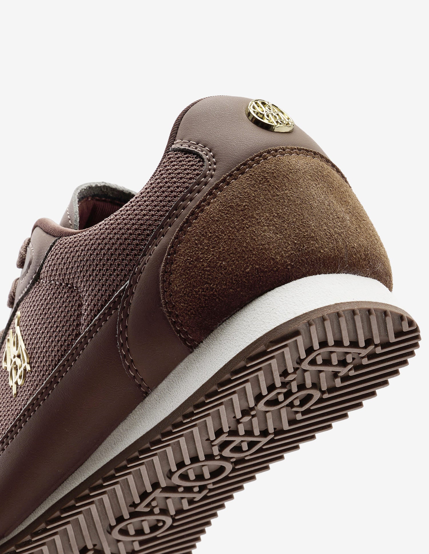 Zairan Light Weight Monogram Embossed Sneakers Dark Brown - U.S. Polo Assn. India | Large