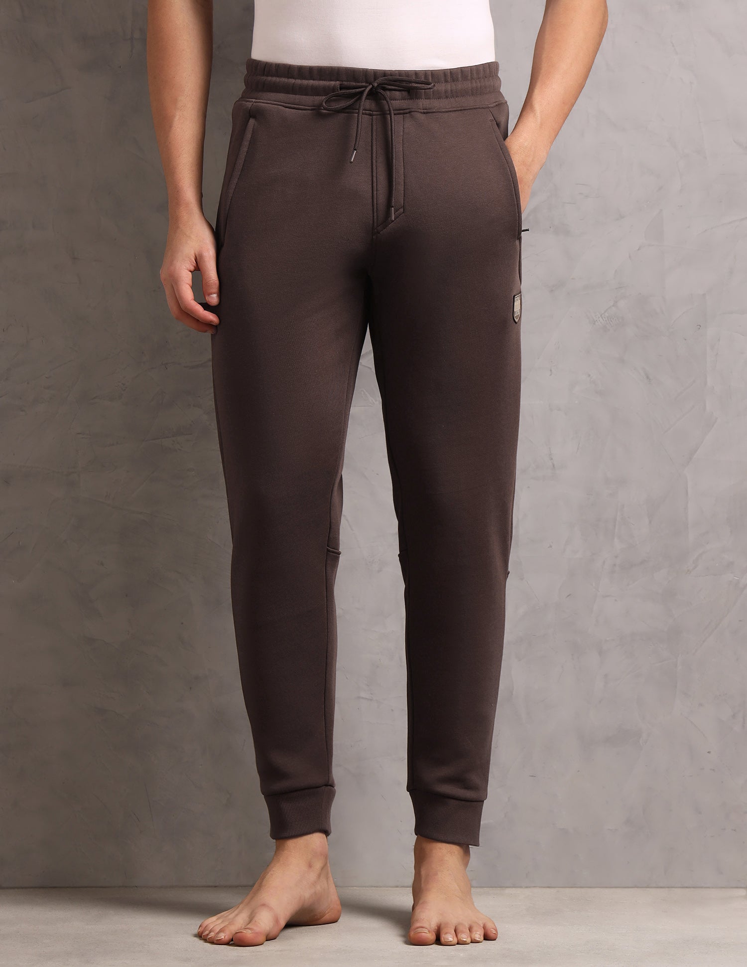 Comfort Fit  Cotton OJ008-PL  Lounge Joggers - Pack Of 1 Brown Tint - U.S. Polo Assn. India | Large