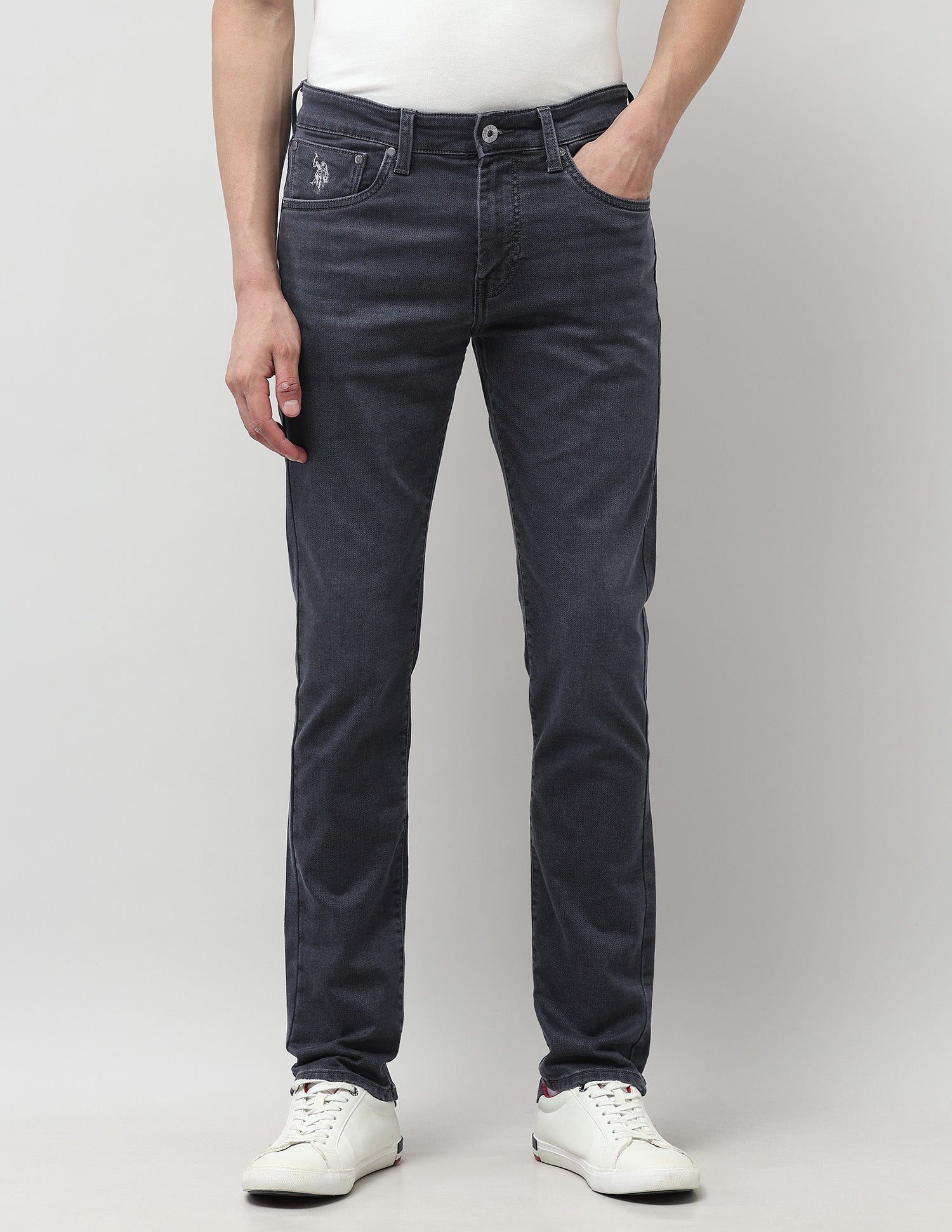 Regallo Skinny Fit Black Jeans Black - U.S. POLO ASSN. | Large