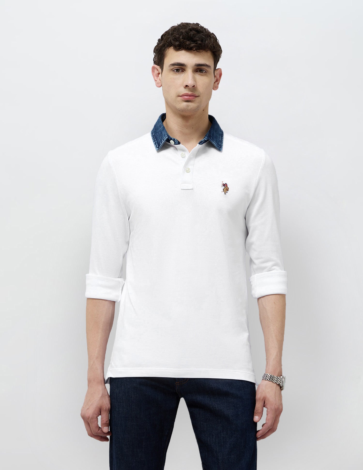 Solid Regular Fit Polo Shirt White - U.S. POLO ASSN. | Large