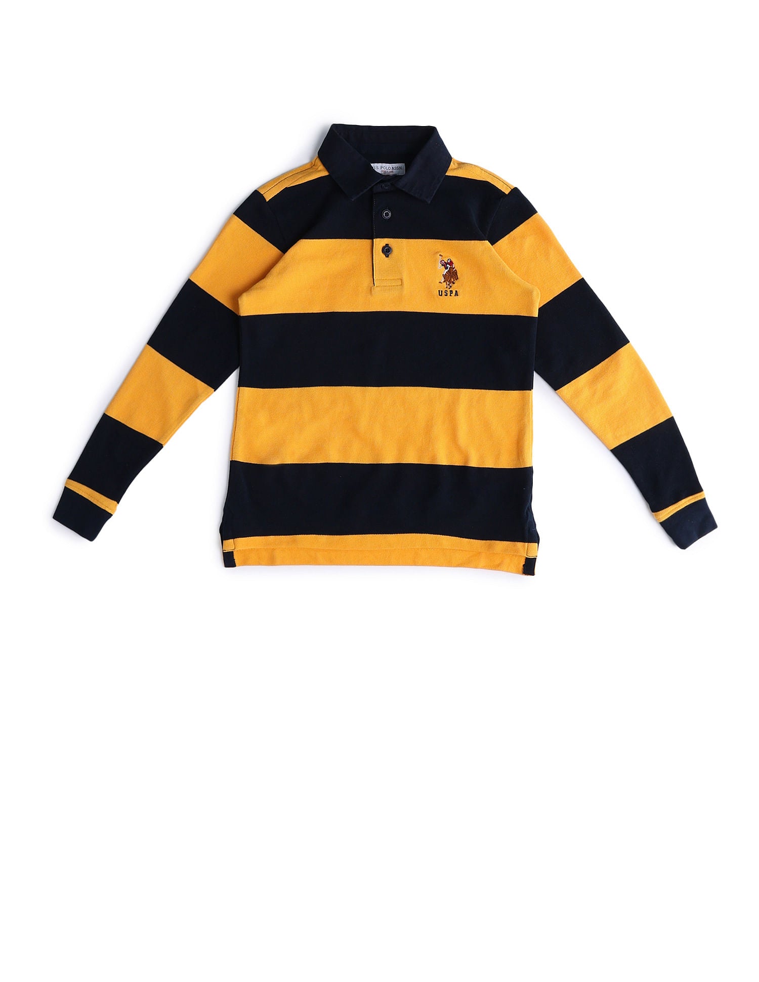 Regular fit Striped Polo Shirt Orange - U.S. Polo Assn. India | Large