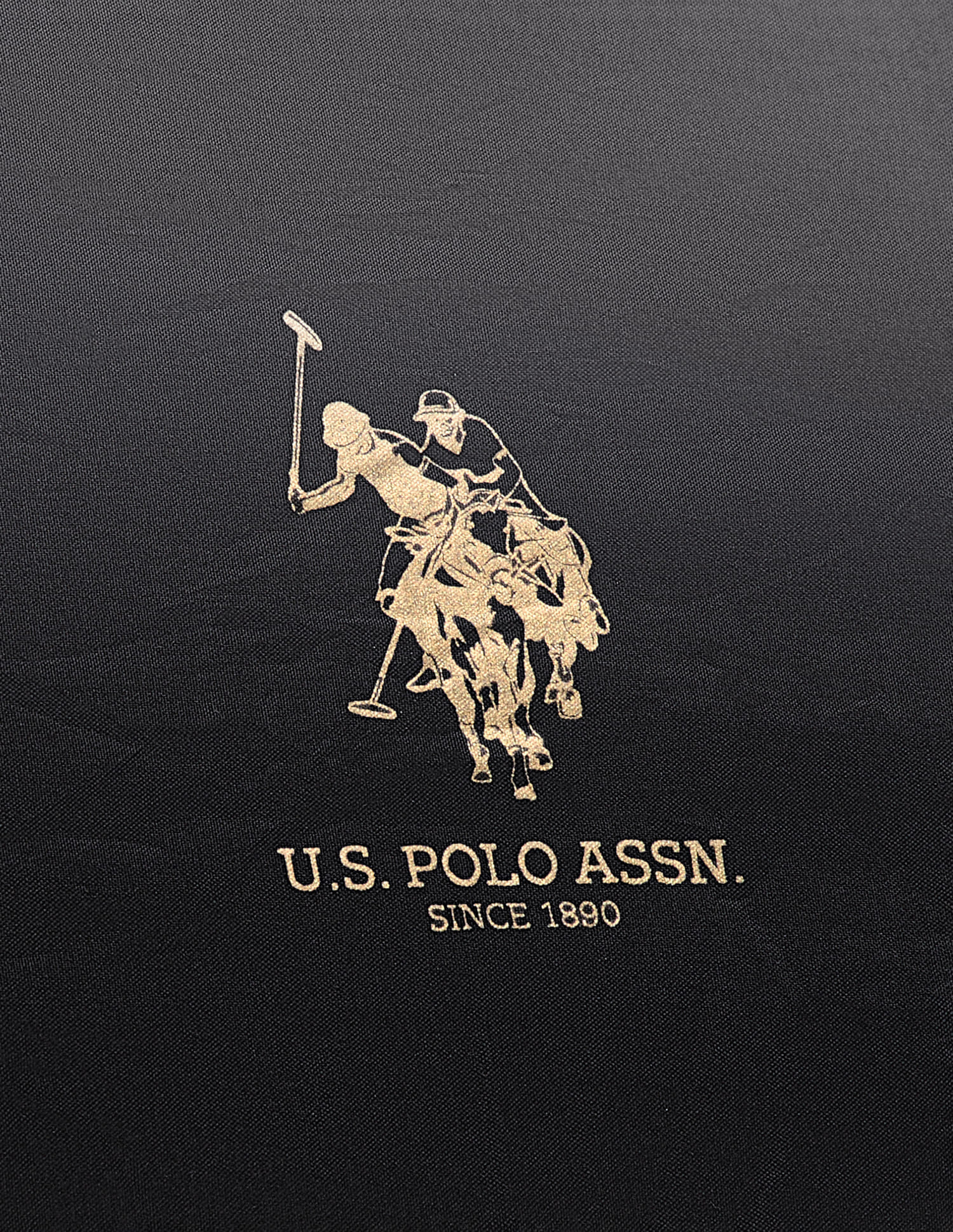 Logo Print Durable Umbrella Black - U.S. Polo Assn. India | Large