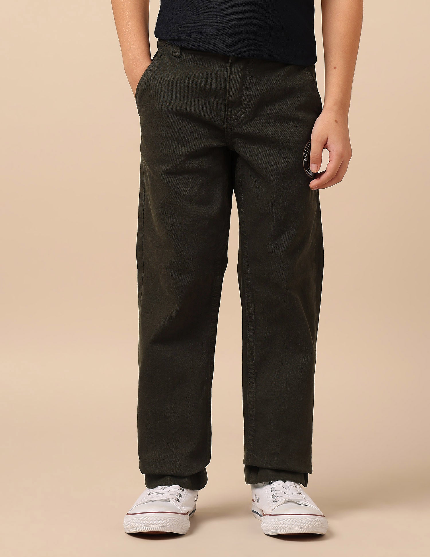 Boys Mid Rise Relaxed Fit Jeans Olive - U.S. POLO ASSN. | Large