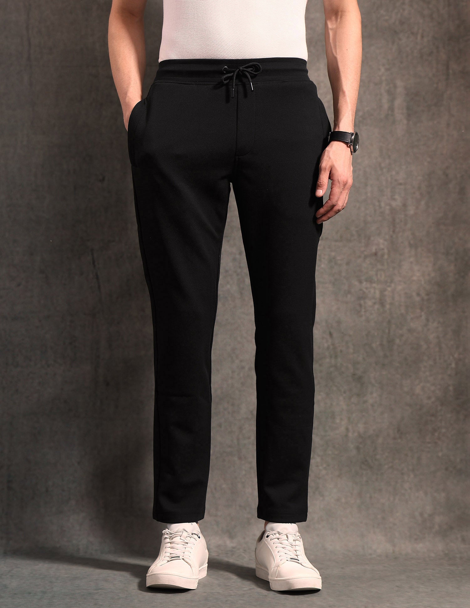 Textured Black & Gold Track Pants Black - U.S. POLO ASSN. | Large