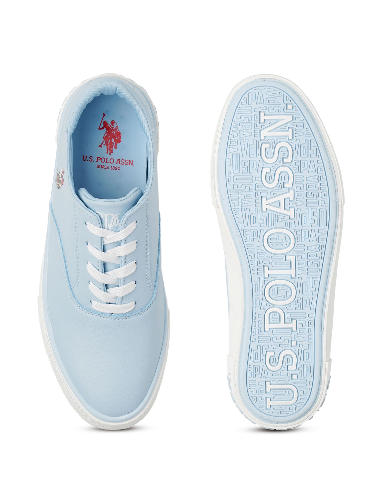 Women Low Top Parker Sneakers Light Blue - U.S. Polo Assn. India | Large