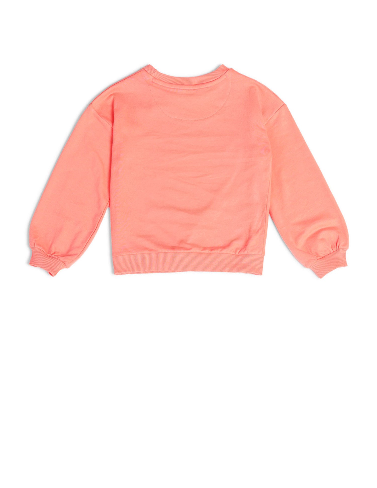 Girls Brand Printed Regular Fit Sweatshirt Light Orange - U.S. POLO ASSN. | Large