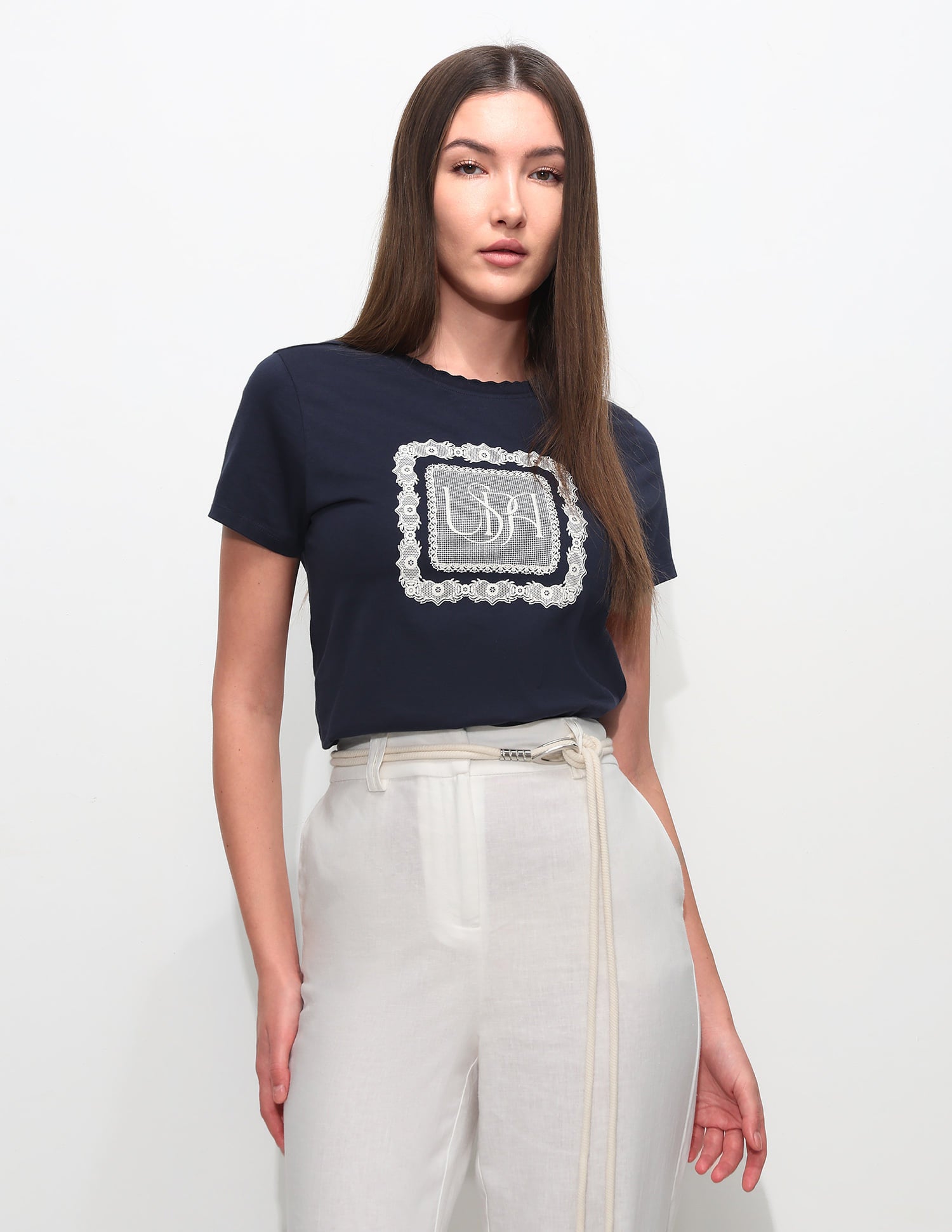 Regular Fit Brand Printed T-Shirt Navy - U.S. Polo Assn. India | Large