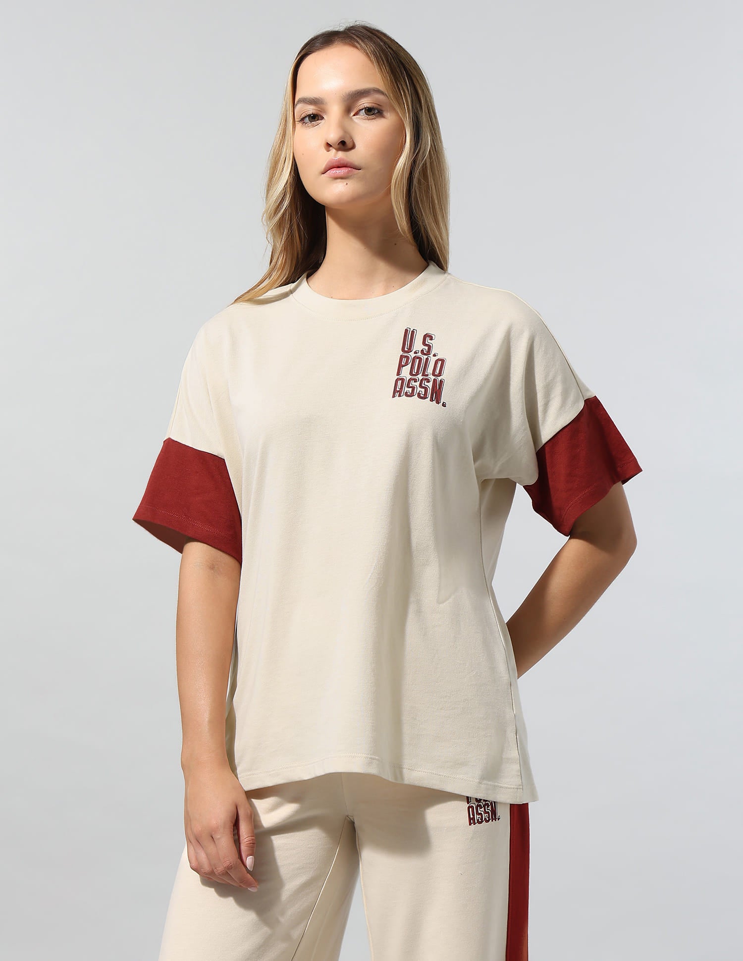 Brand Printed Relaxed T-Shirt White - U.S. Polo Assn. India | Large