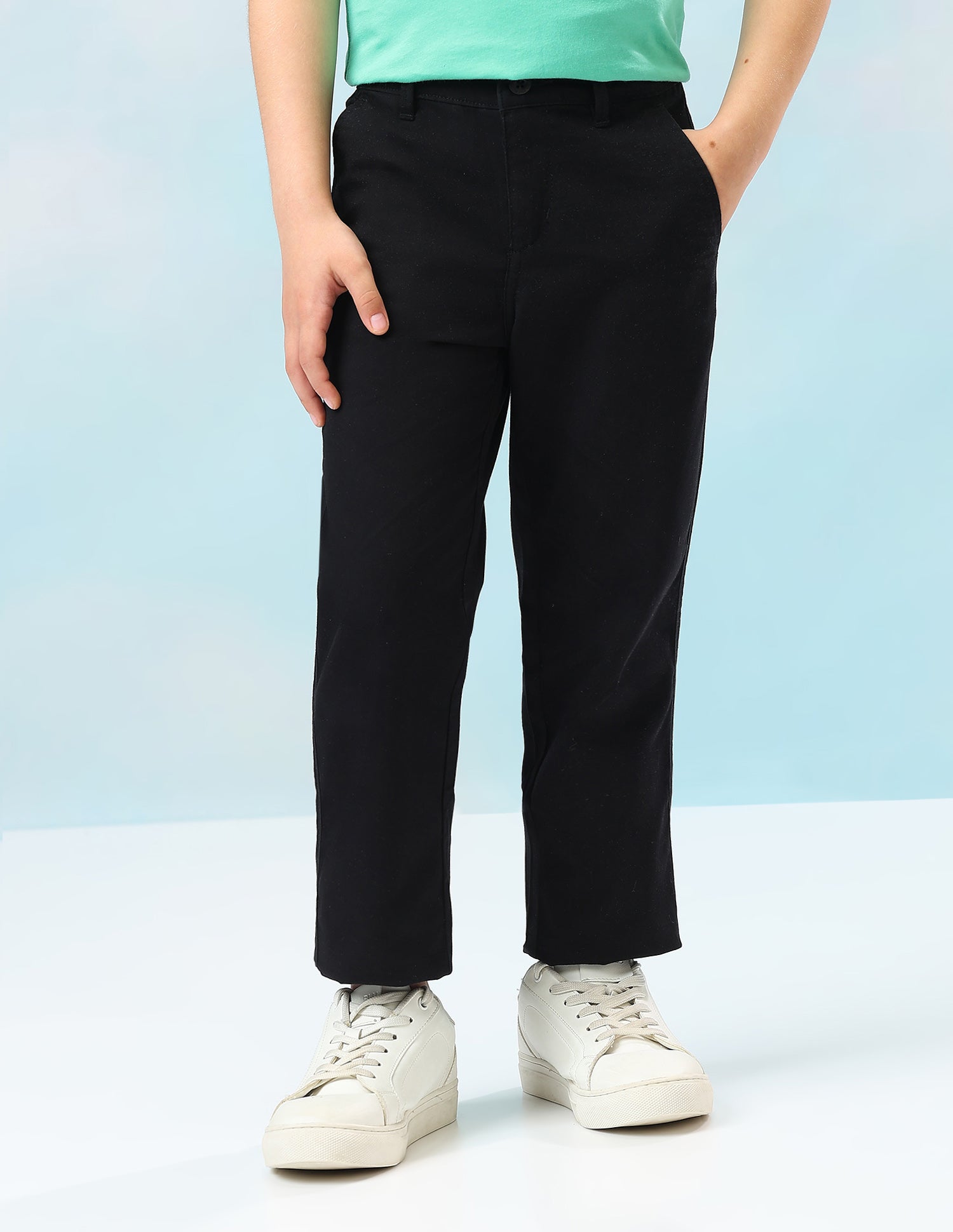 Mid Rise Twill Trousers Black - U.S. Polo Assn. India | Large
