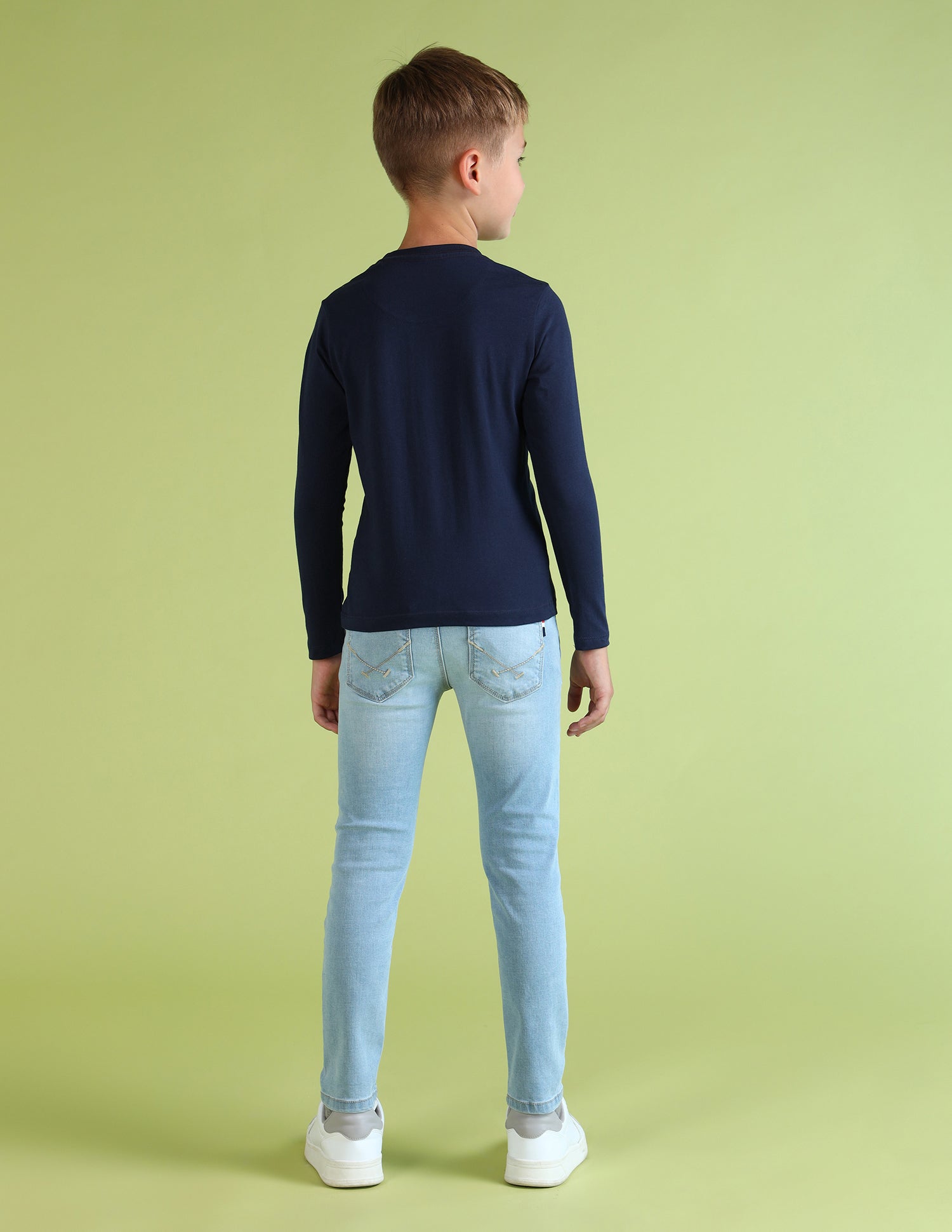 Boys Brand Printed Regular Fit T-Shirt Green - U.S. POLO ASSN. | Large