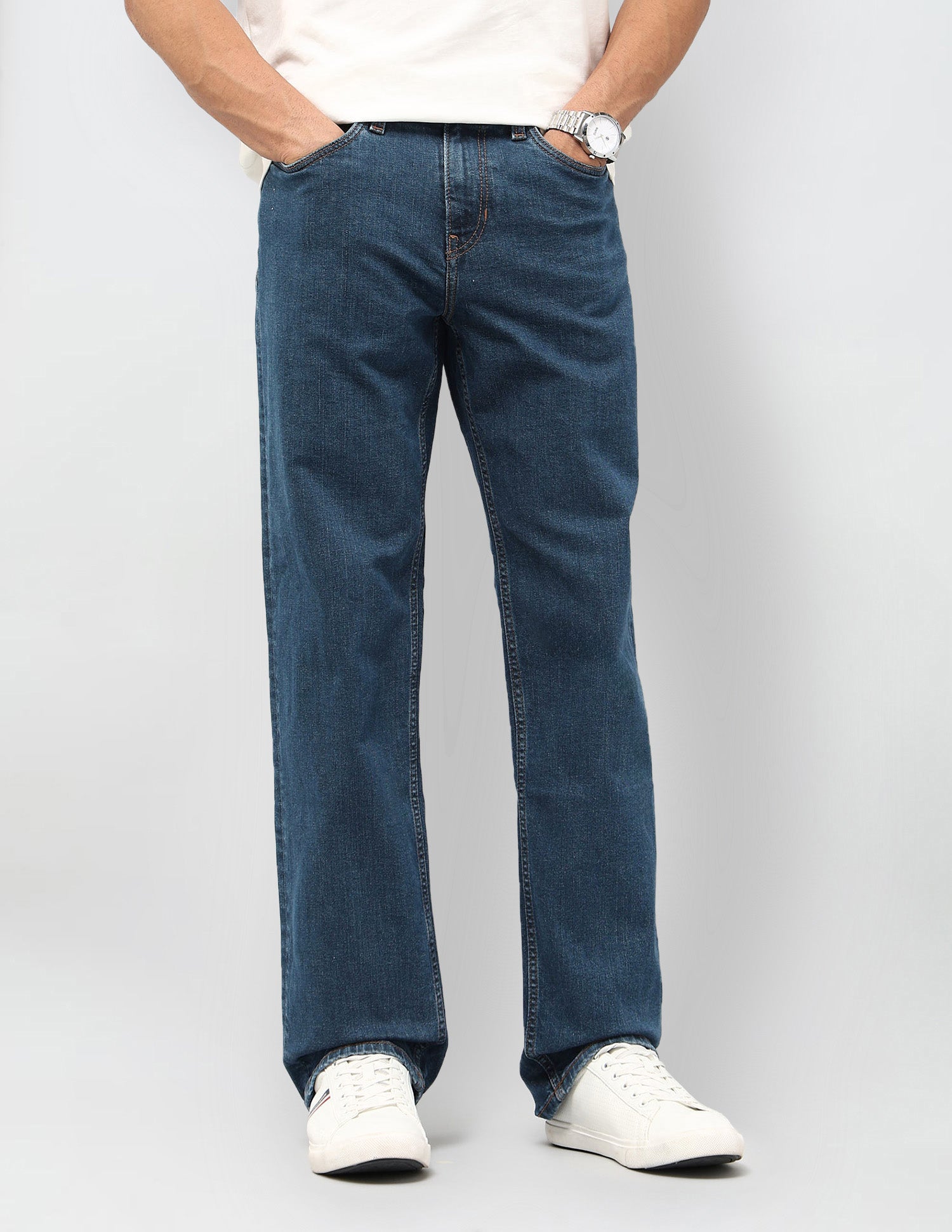 Shawn Relaxed Fit Blue Jeans Med Blue - U.S. Polo Assn. India | Large