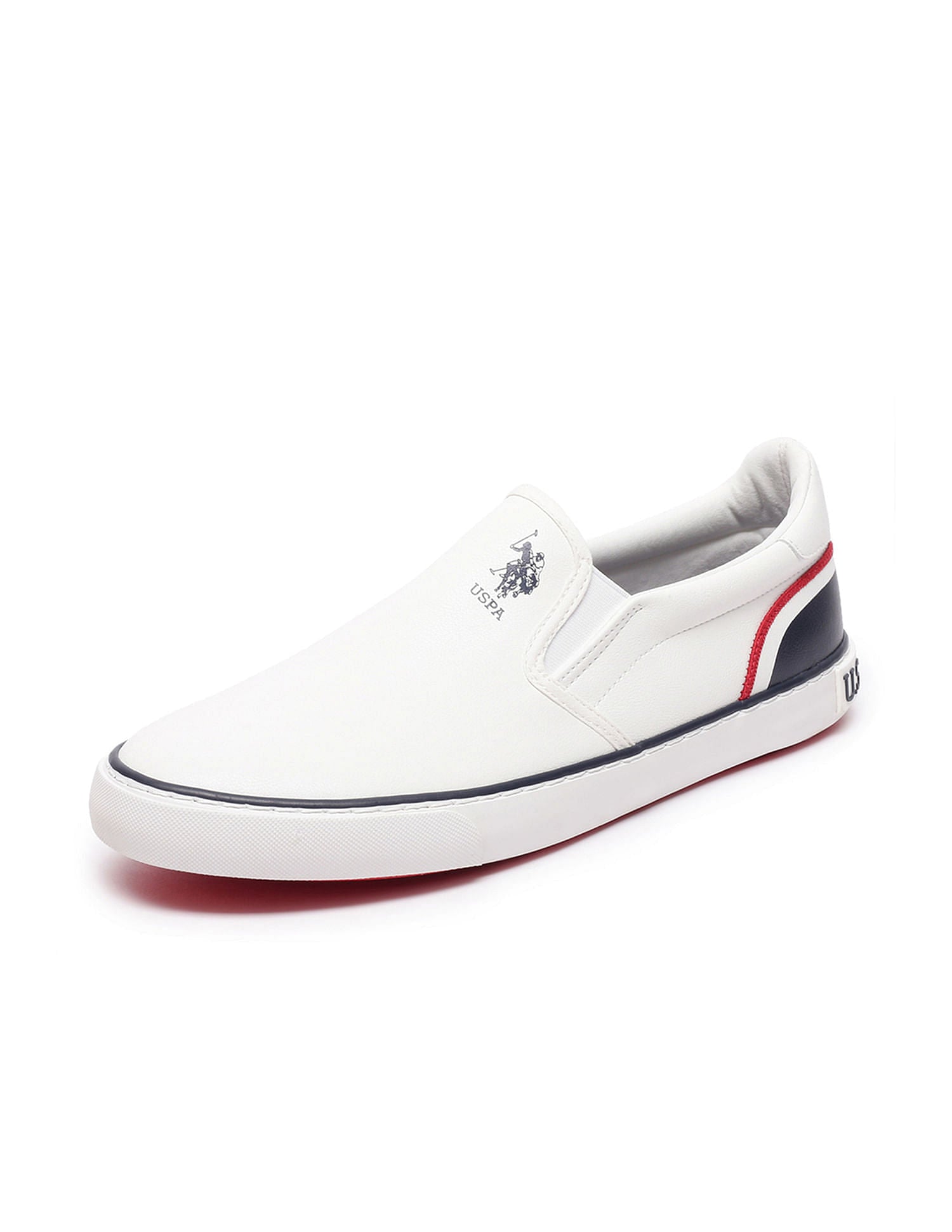 Men Colourblocked Timeo 3.0 Slip-On Shoes Off White - U.S. POLO ASSN. | Large