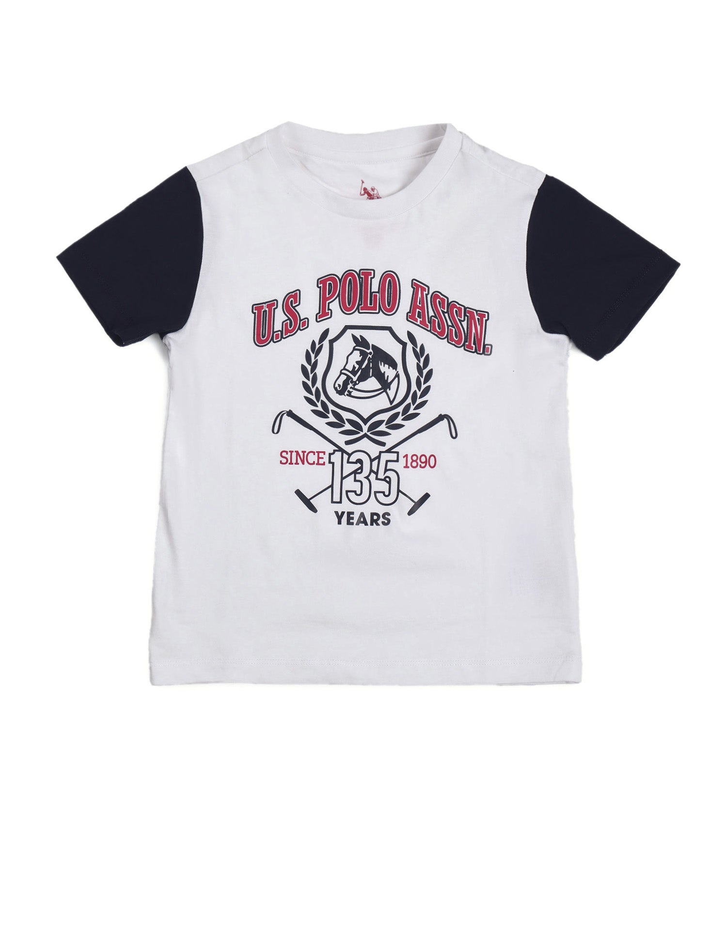 Boys Pure Cotton Regular Fit T-Shirt White - U.S. POLO ASSN. | Large
