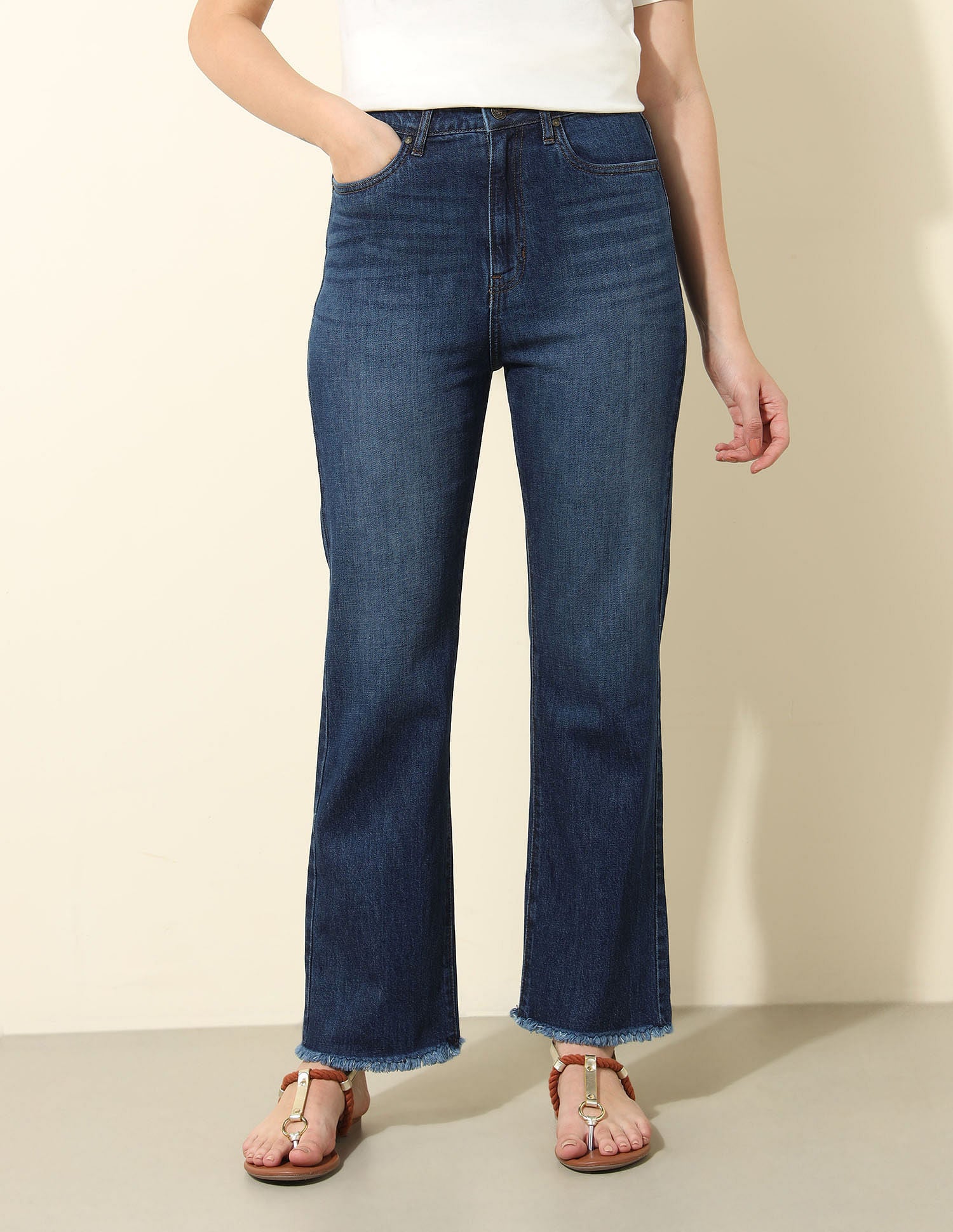 High Rise Straight Fit Jeans Blue - U.S. Polo Assn. India | Large