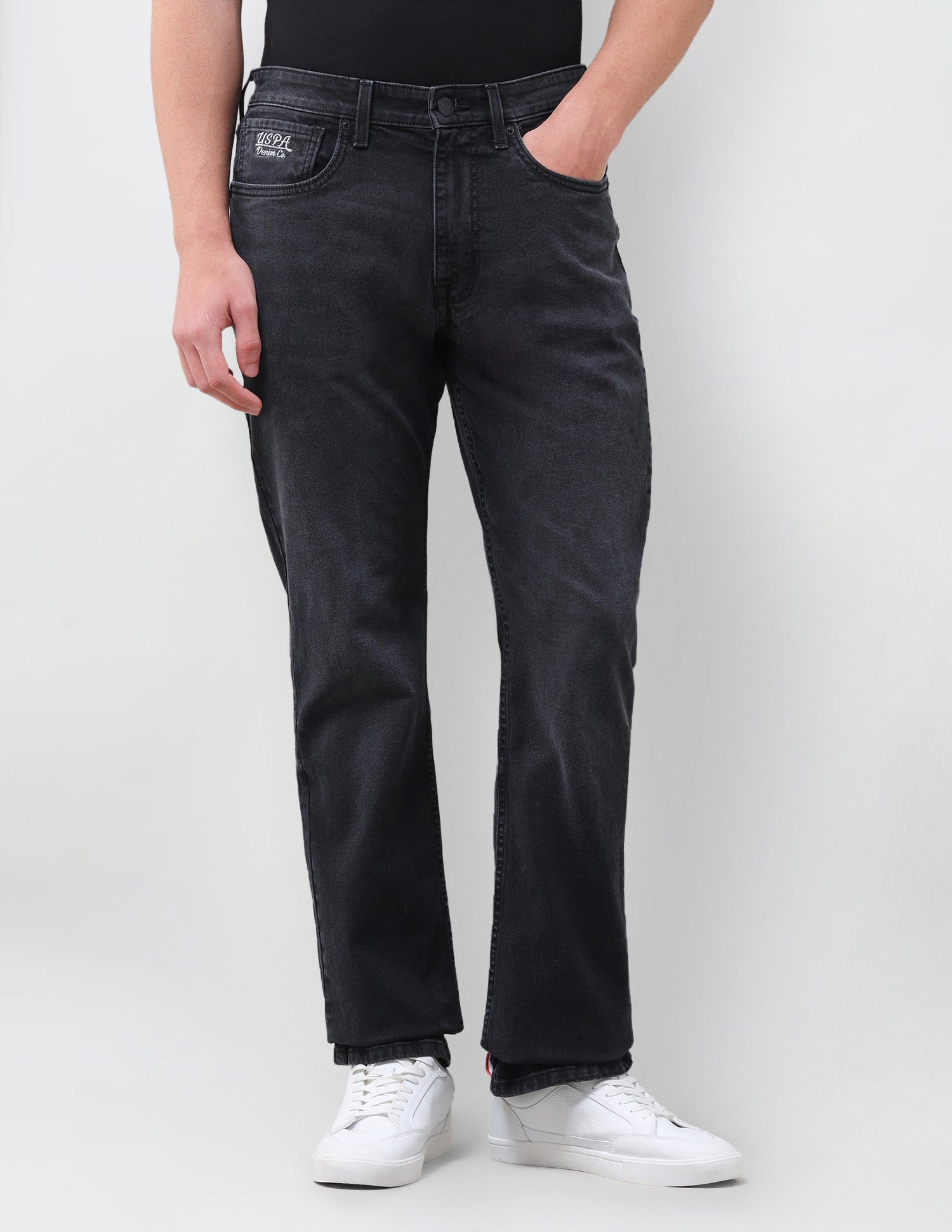 Connor Bootcut Fit Black Jeans Black - U.S. Polo Assn. India | Large