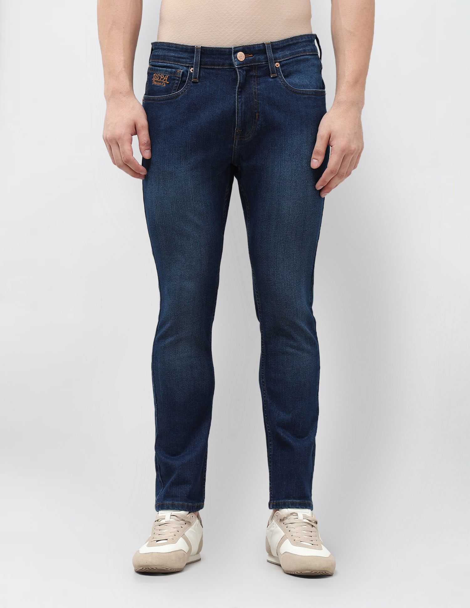 Henry Tapered Fit Stone Washed Jeans Dark Blue - U.S. POLO ASSN. | Large