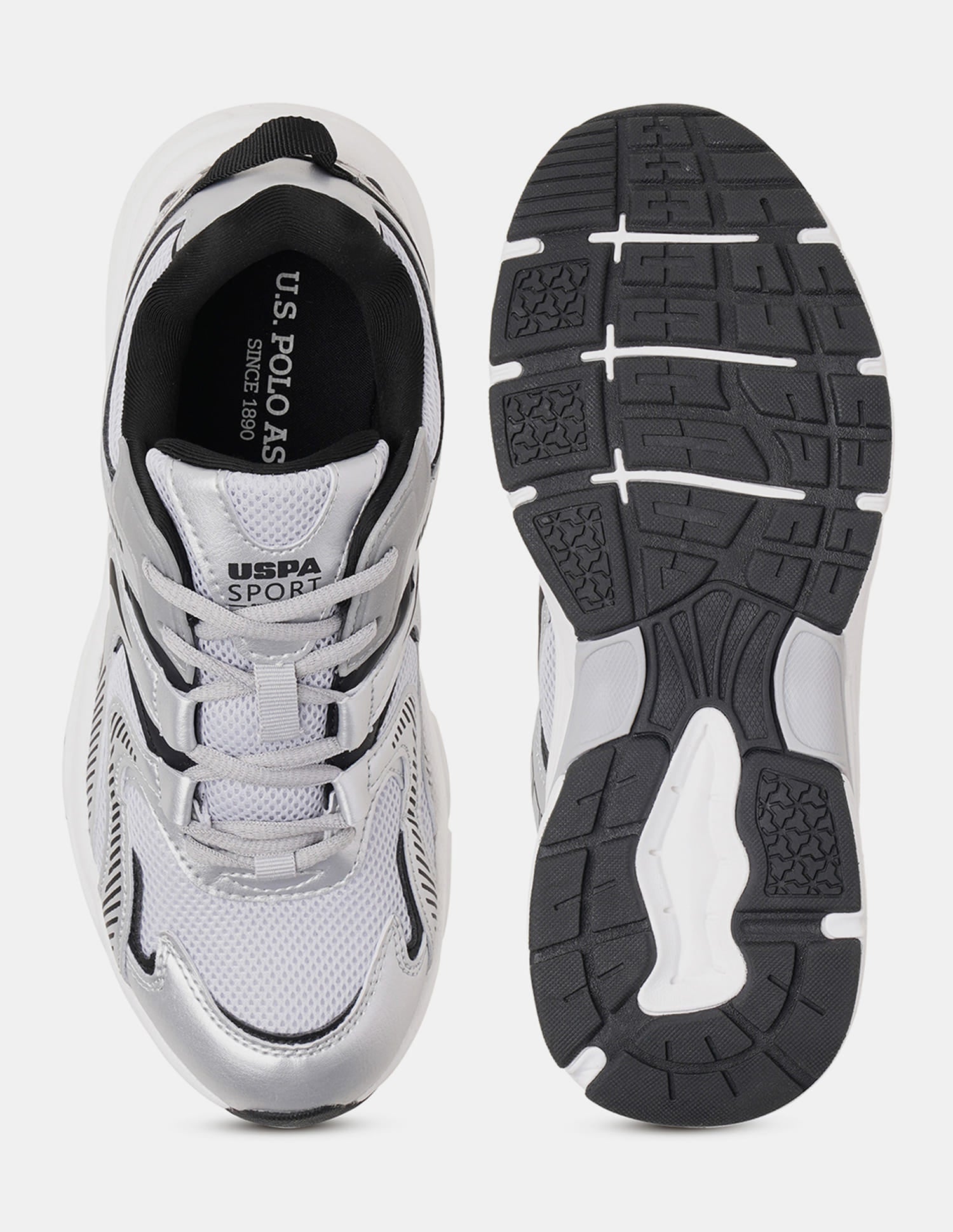 So-Young Silver Lightweight Sneaker Shoes Silver - U.S. Polo Assn. India | Large