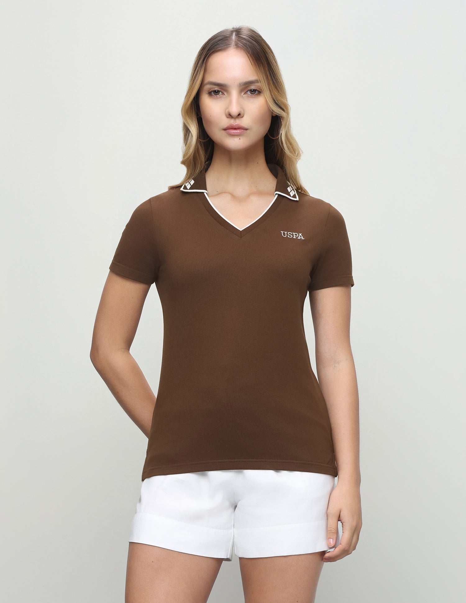 Solid Regular Fit Polo Shirt Dark Brown - U.S. Polo Assn. India | Large