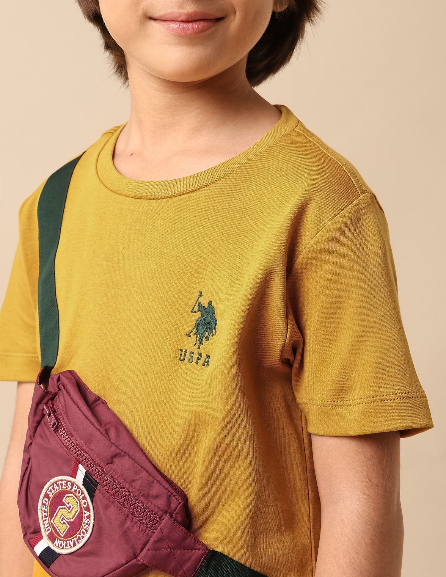 Boys Pure Cotton Regular Fit T Shirt Yellow - U.S. POLO ASSN. | Large